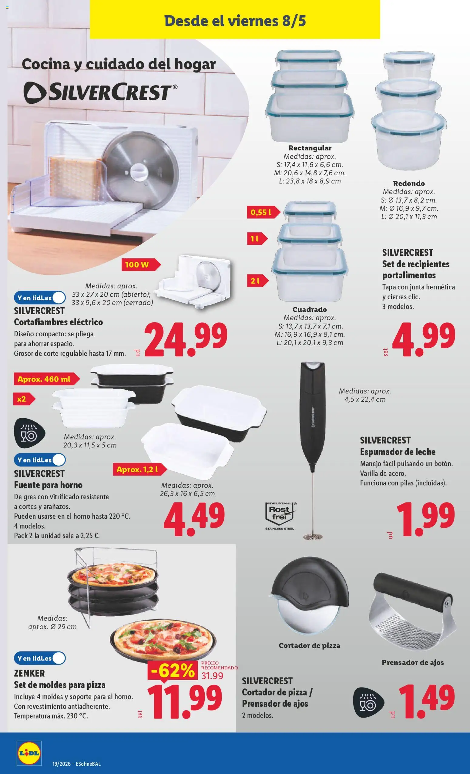 Lidl folleto de bazar │ válido desde el 04.05.2026 | Página: 24 | Productos: El horno, Leche, Pizza, Cocina