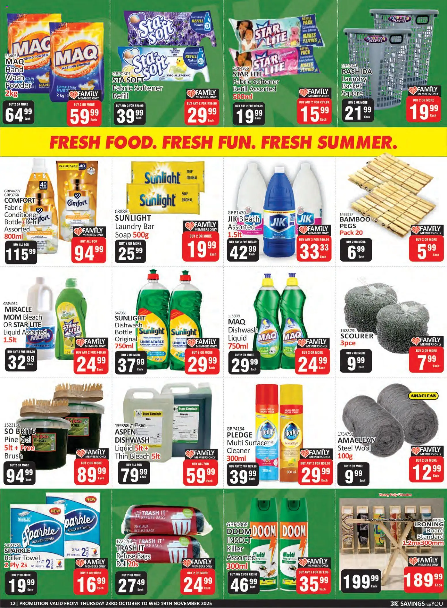 New KIT KAT Cash & Carry catalogue – valid from 23.10.2025 | Page: 12 | Products: Ironing board, Brush, Washing powder, Roller towel