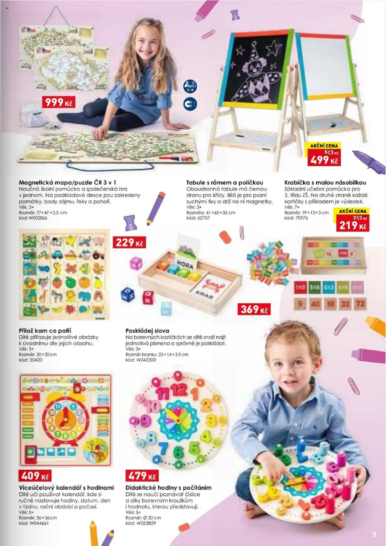 Wiky katalog - Škola 2025 od 04.08.2025 | Strana: 9 | Produkty: Tabule, Hra, Fixy, Kalendář