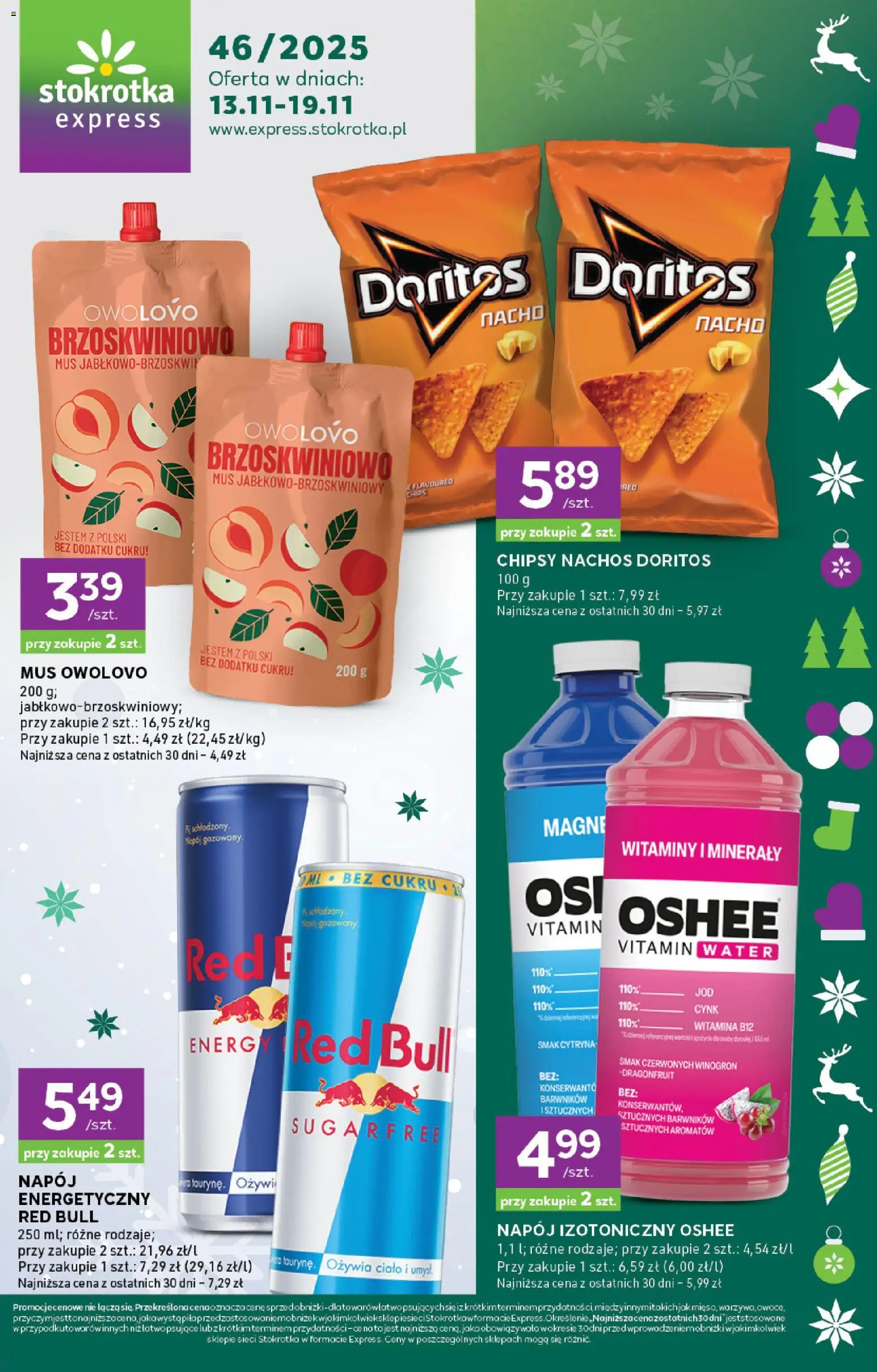 Stokrotka Gazetka - Express od 13.11.2025 | Strona: 1 | Produkty: Cytryna, Chipsy, Red bull, Stokrotka