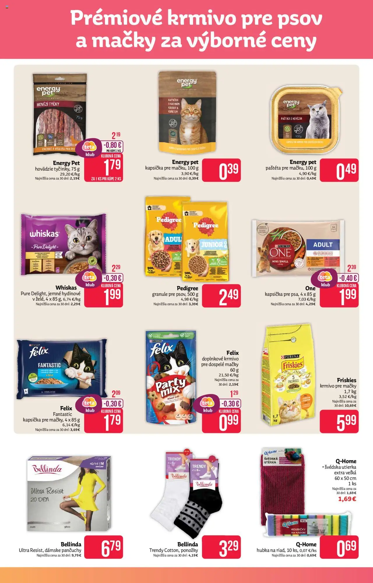 Nové Teta drogerie akcie – leták je platný od 16.09.2025 | Strana: 13 | Produkty: Felix, Friskies, Hubka, Whiskas