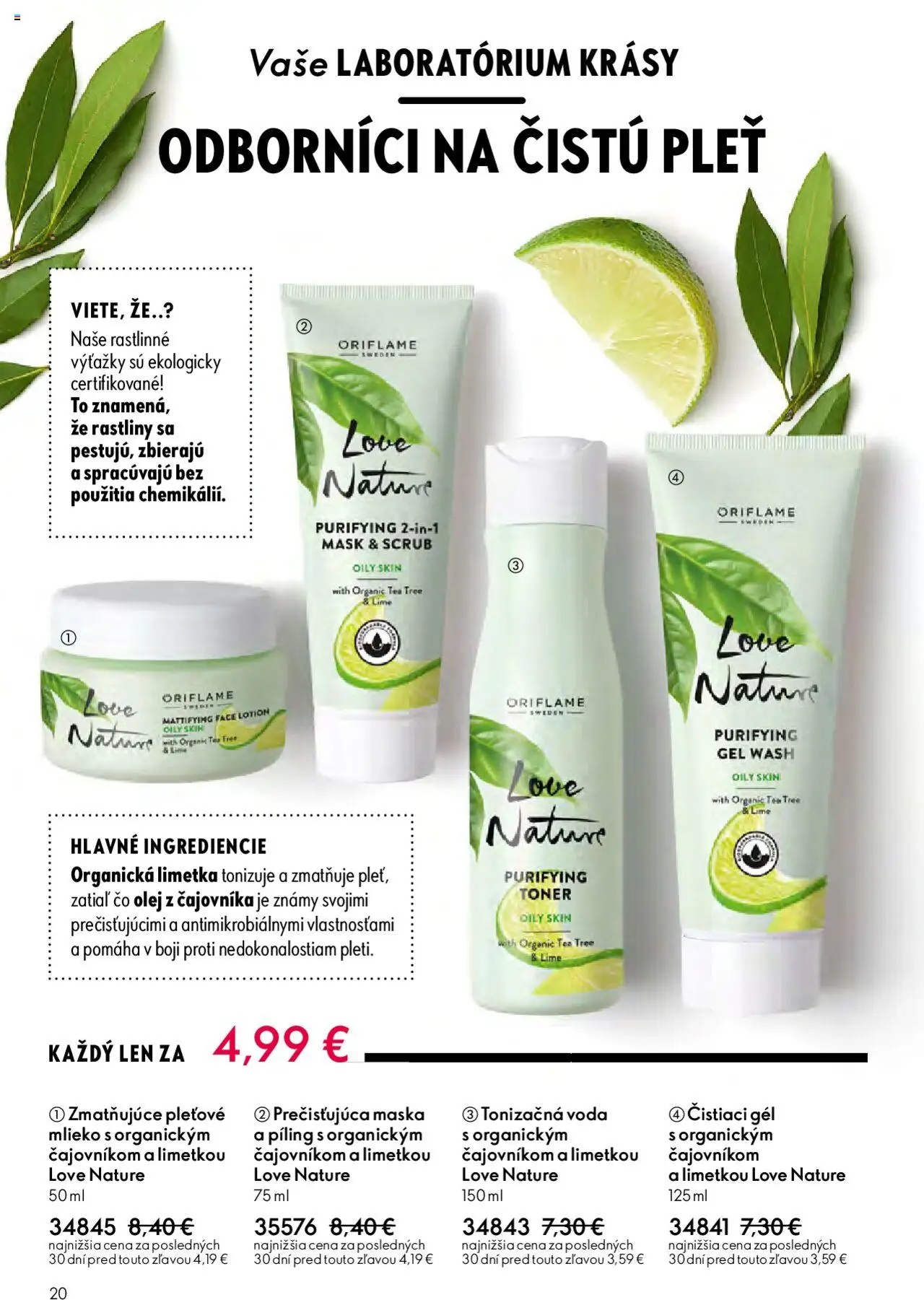 Katalóg Oriflame 13 2025 │ platný od 07.09.2025 | Strana: 20 | Produkty: Mlieko, Olej, Voda, Toner