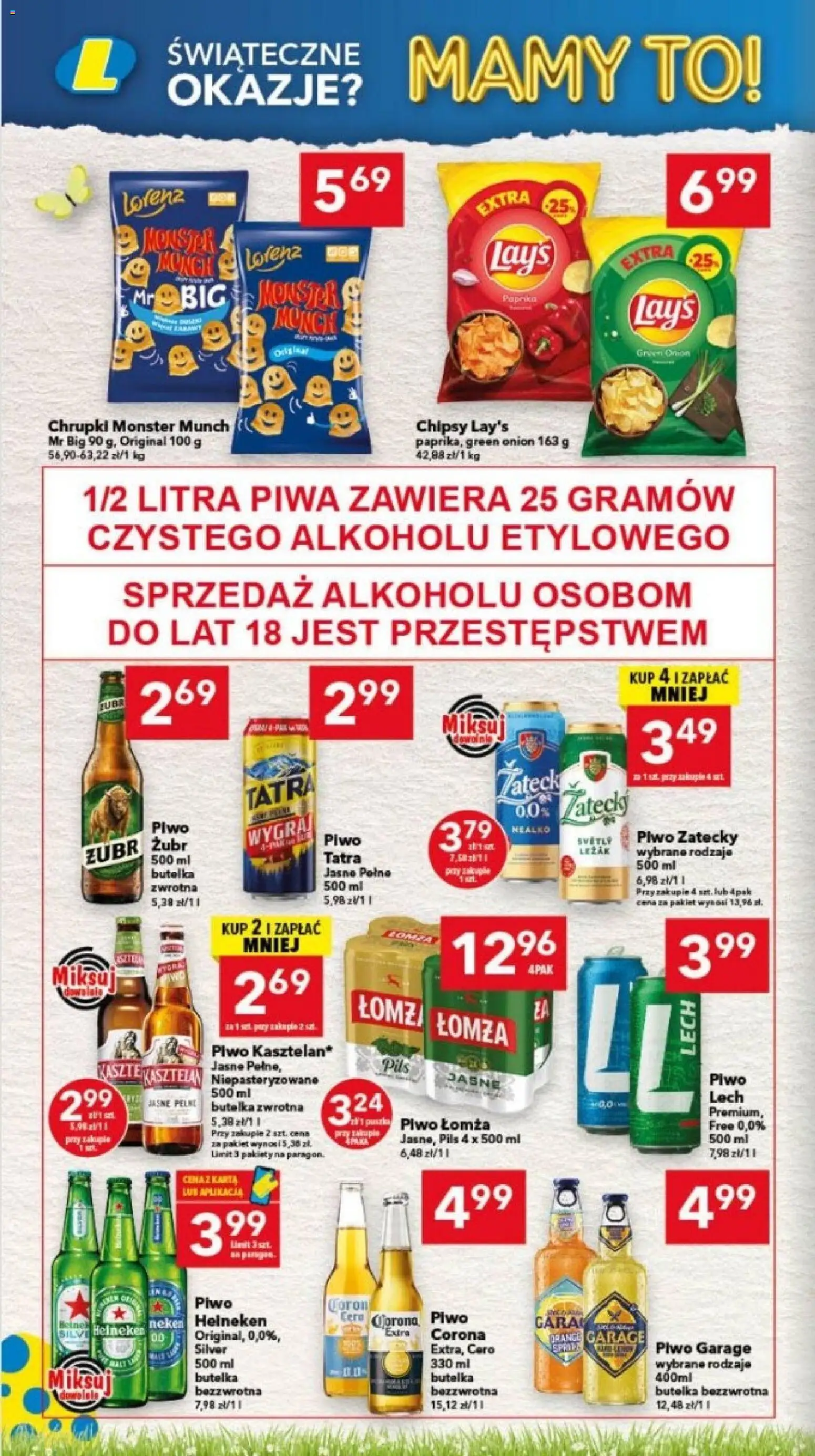 Lewiatan gazetka - Bydgoszcz od 26.03.2026 | Strona: 14 | Produkty: Karta, Chrupki, Piwo, Heineken