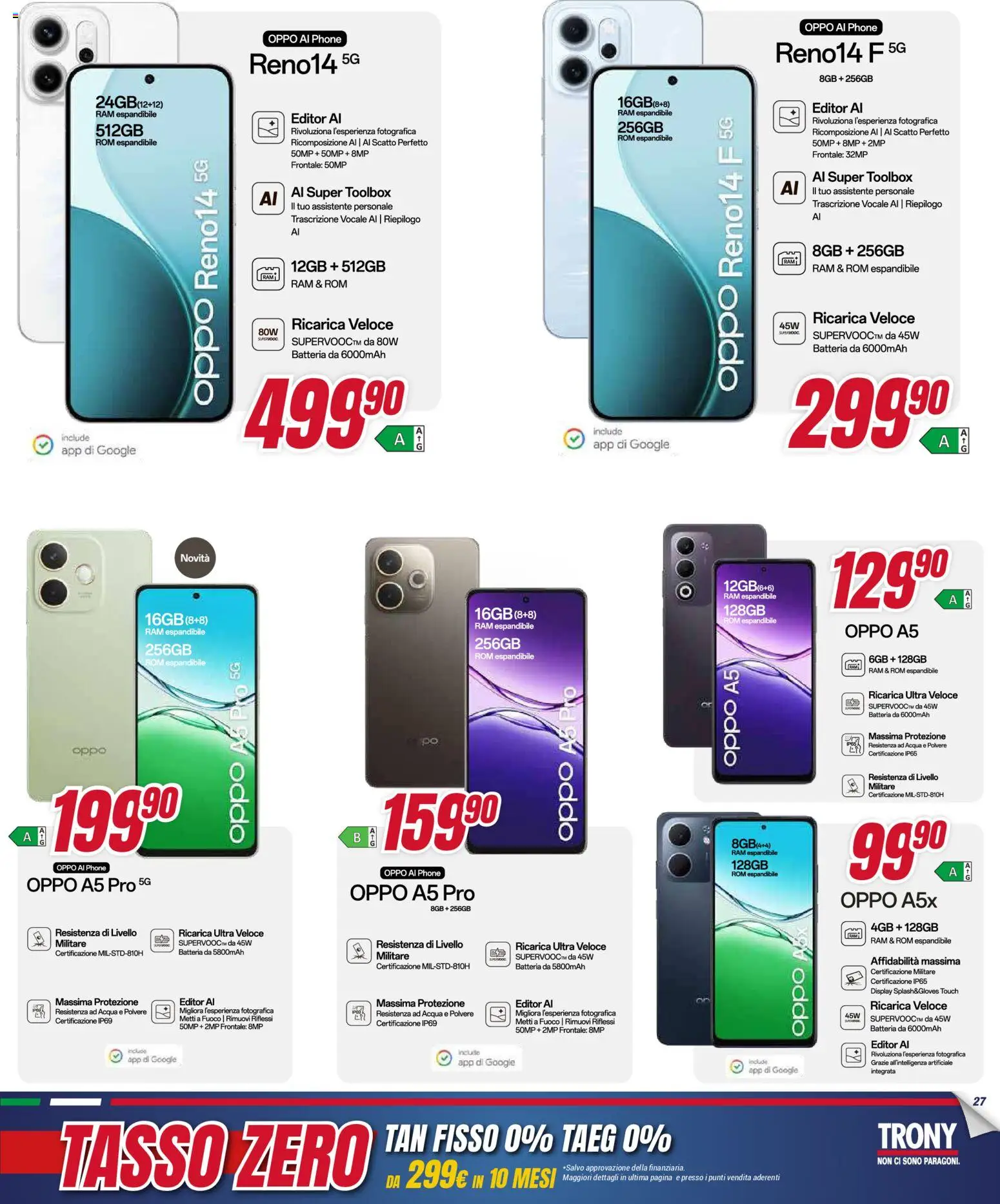 Volantino Trony del 04.12.2025 | Pagina: 27 | Prodotti: Acqua, Batteria