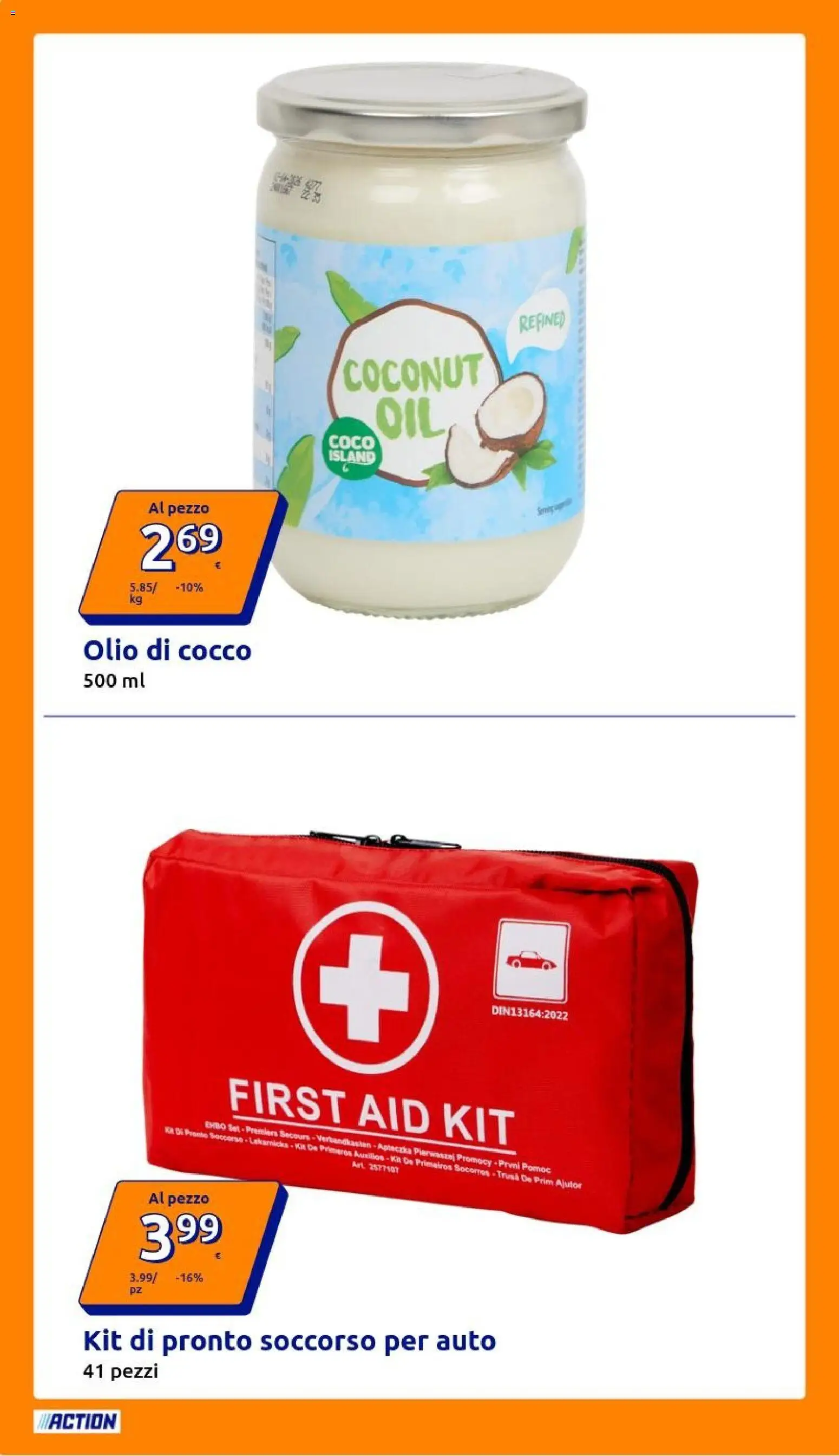 Volantino Action del 25.02.2026 | Pagina: 2 | Prodotti: Olio, Cocco