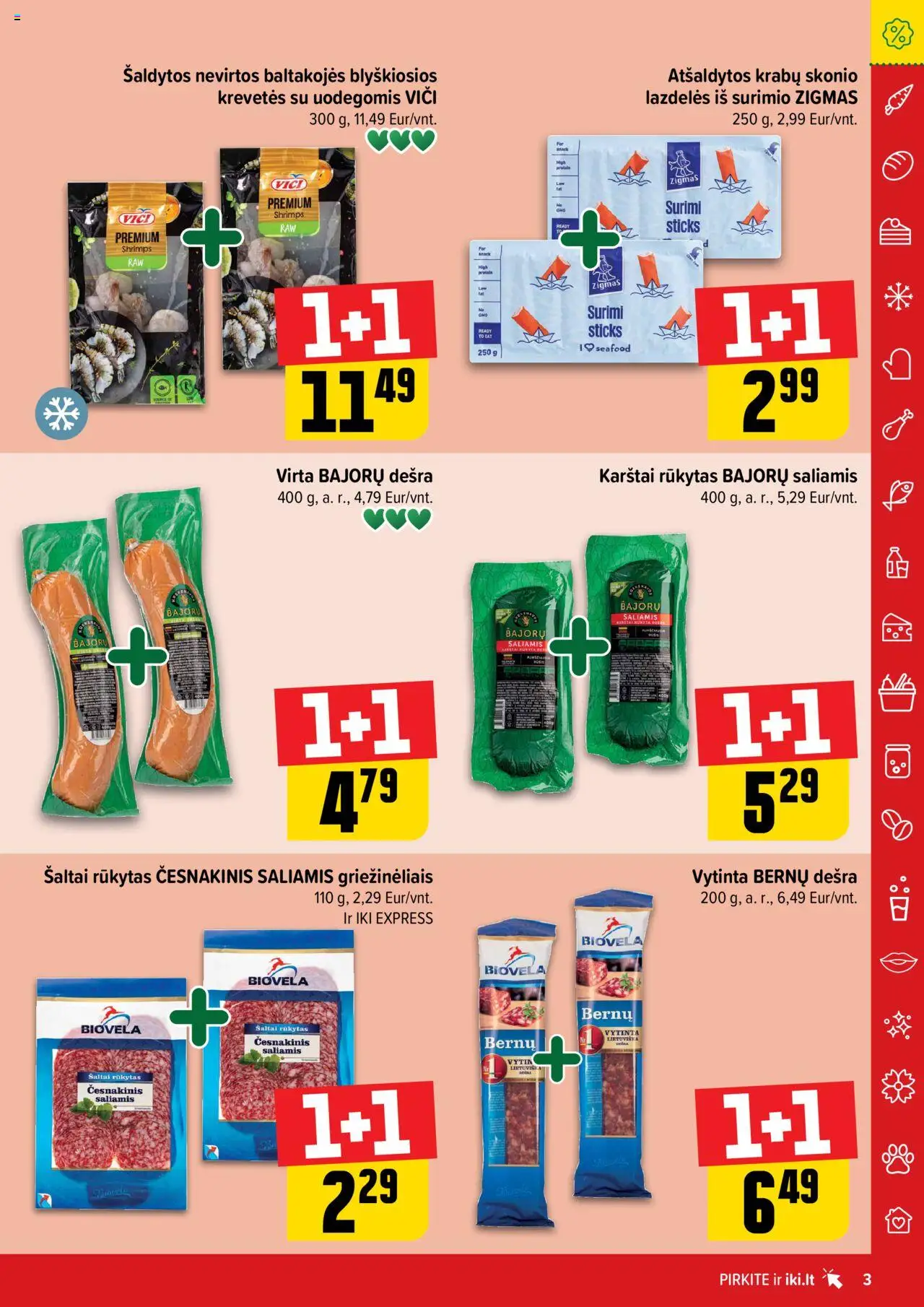 IKI akcijos nuo 15.09.2025 | Puslapis: 3 | Prekių: Saliamis, Dešra