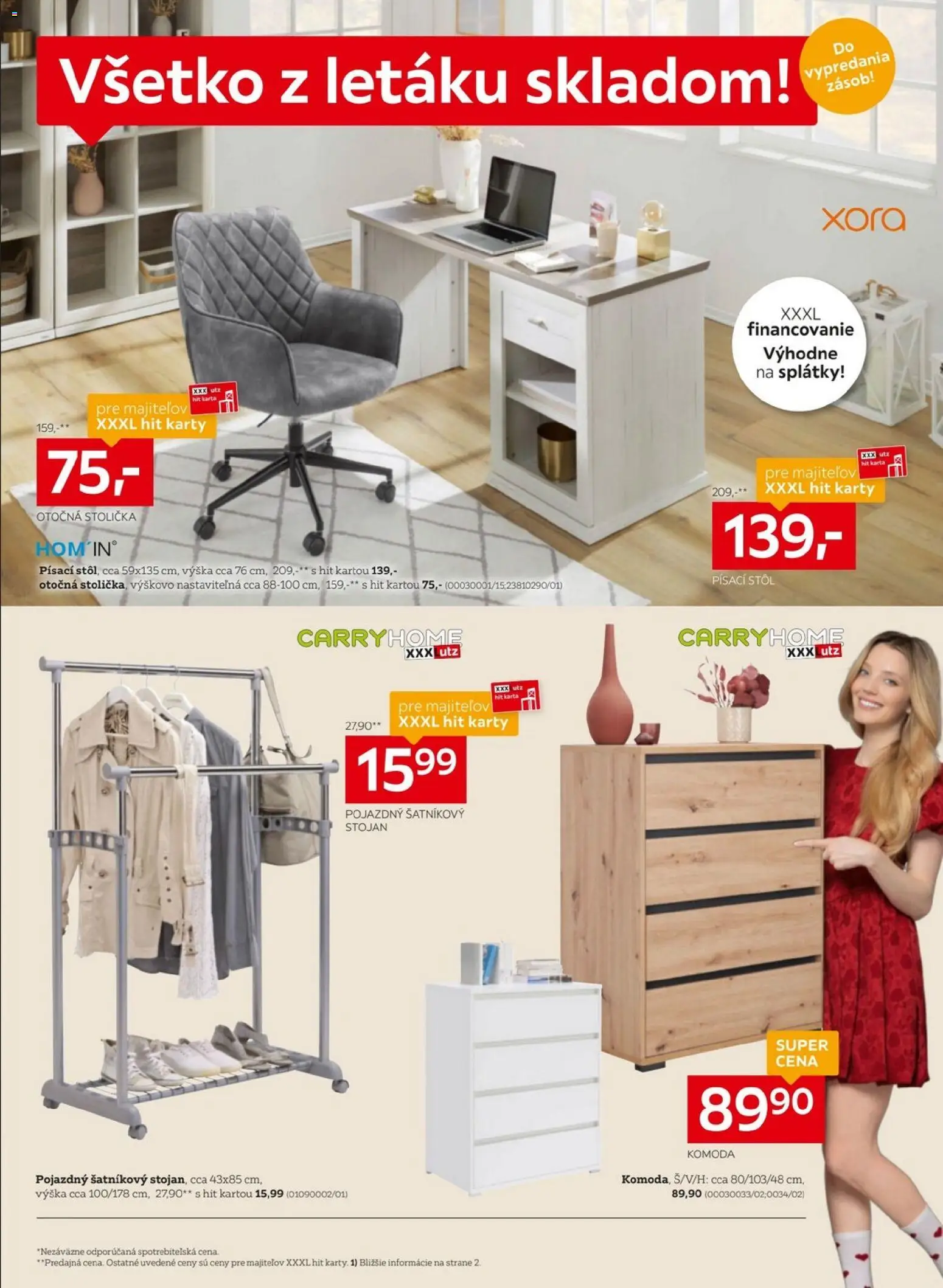 Nové XXXLutz akcie – leták je platný od 09.03.2026 | Strana: 10 | Produkty: Stôl, Písací stôl, Komoda