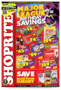 Preview of Shoprite specials valid from 21.07.2025