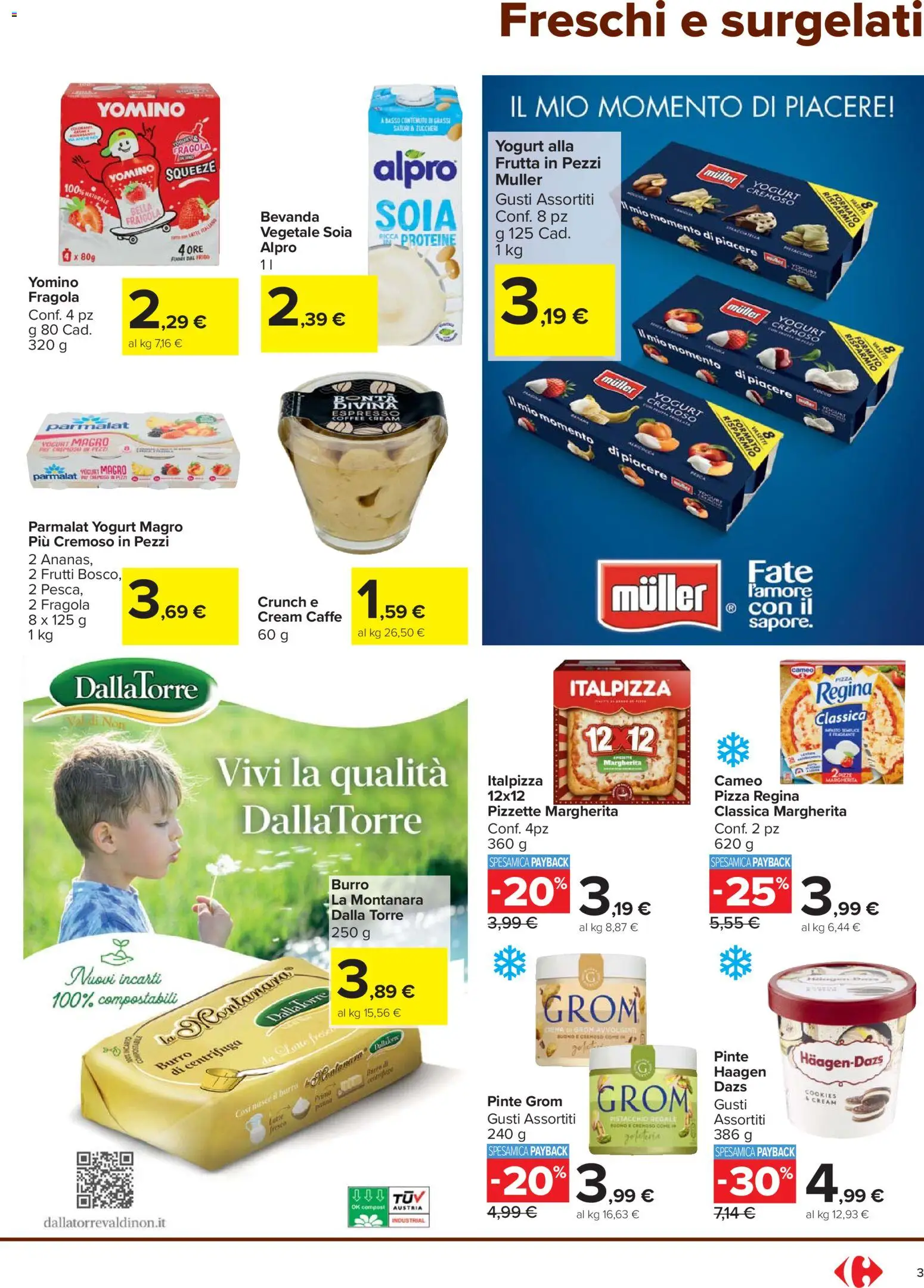 Volantino Carrefour del 30.10.2025 | Pagina: 3 | Prodotti: Pizza, Centrifuga, Panna, Cocco