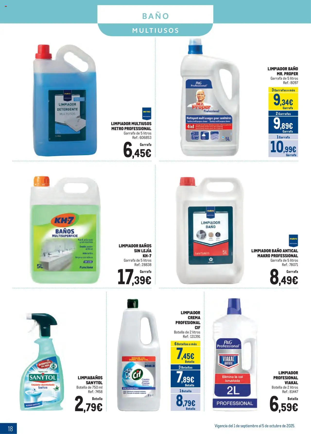 Makro - Especial Limpieza Canarias │ válido desde el 01.09.2025 | Página: 18 | Productos: Detergente, Crema, Baño