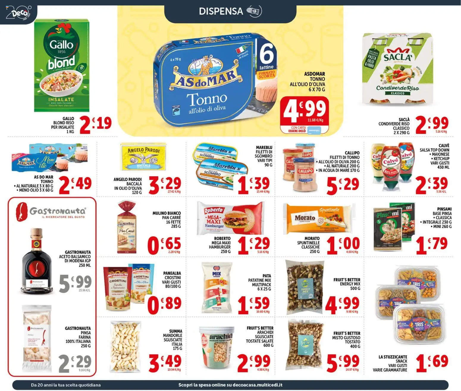 Volantino Decò del 21.04.2026 | Pagina: 14 | Prodotti: Riso, Patatine, Ketchup, Sgombro