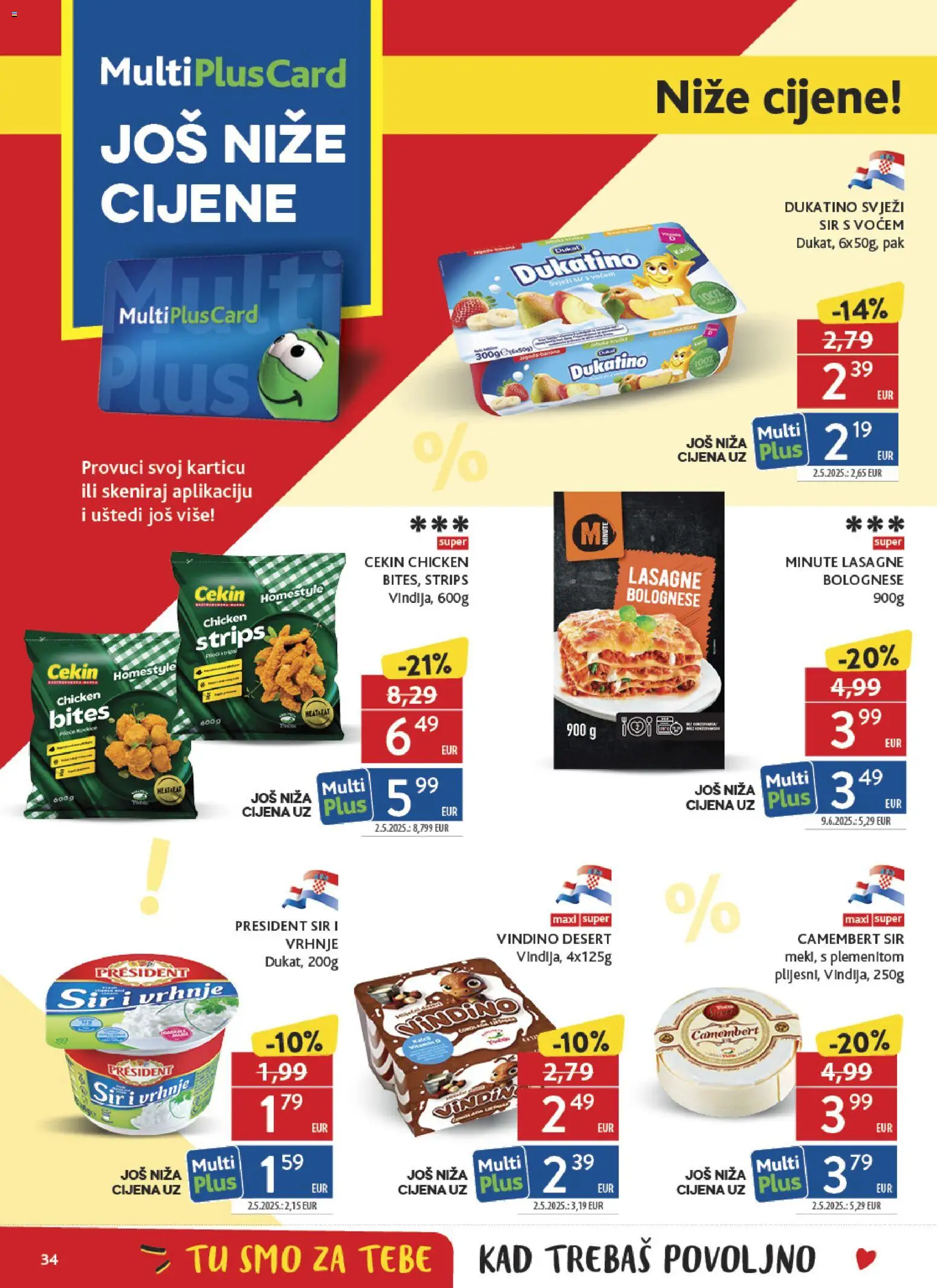Konzum HR akciós ujság - amely érvényes a következő dátumtól: 04.02.2026 | Oldal: 34 | Termékek: Lasagne, Camembert