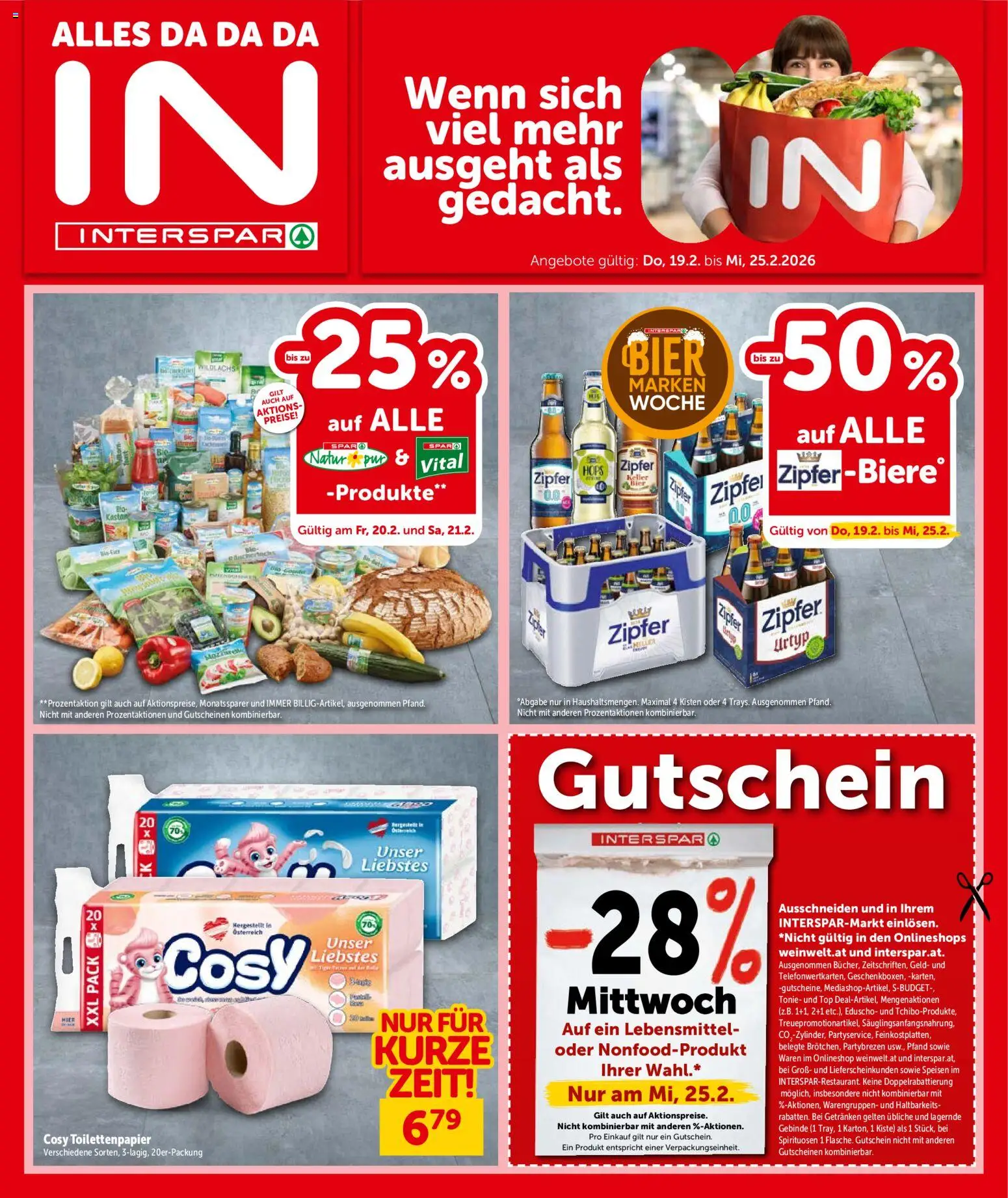 Interspar Flugblatt - Salzburg gültig ab 19.02.2026 | Seite: 1 | Produkte: Libacomb, Bier