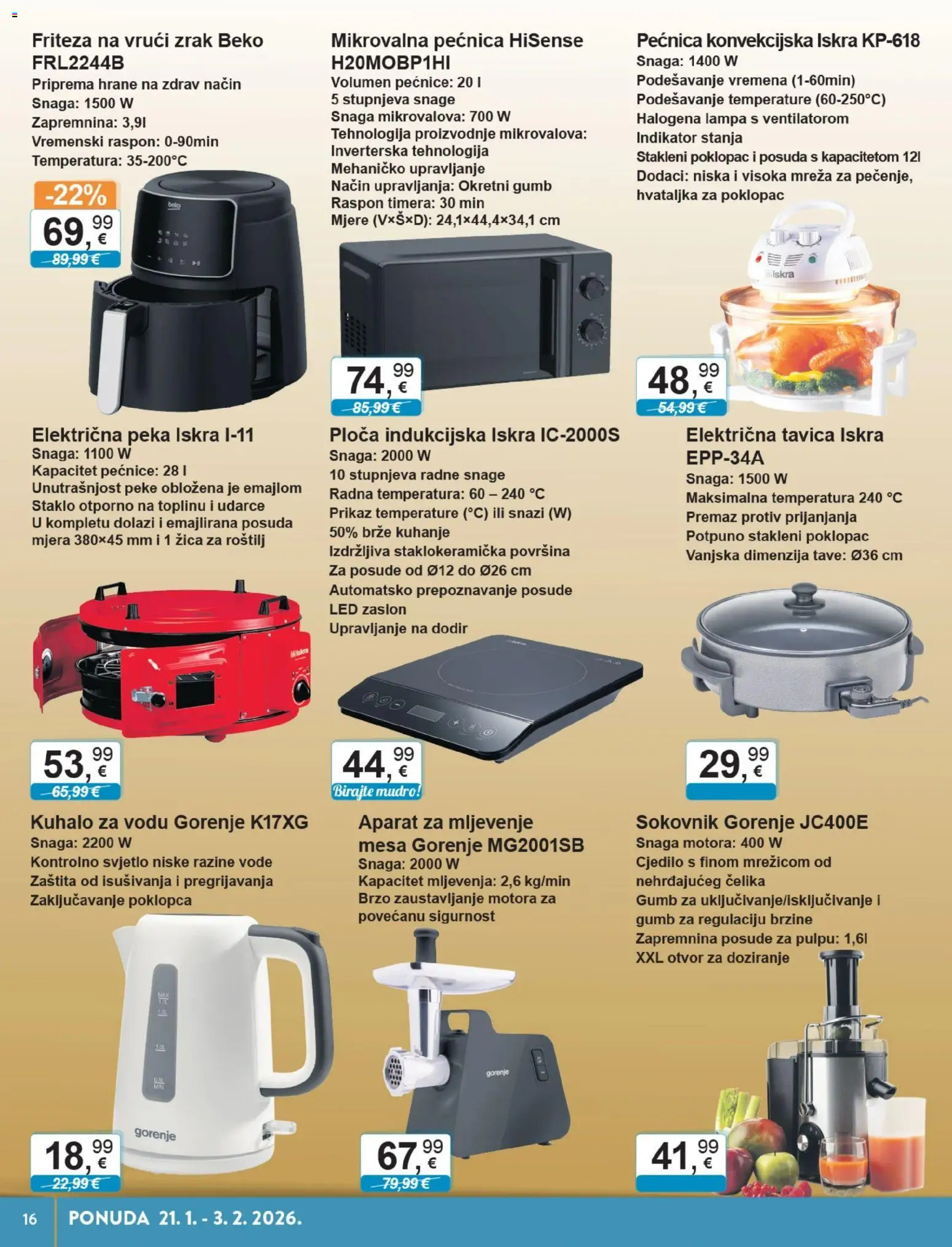 KTC katalog | vrijedi od 21.01.2026 | Stranica: 13 | Proizvodi: Kuhalo za vodu, Friteza, Cjedilo, Friteza na vrući zrak