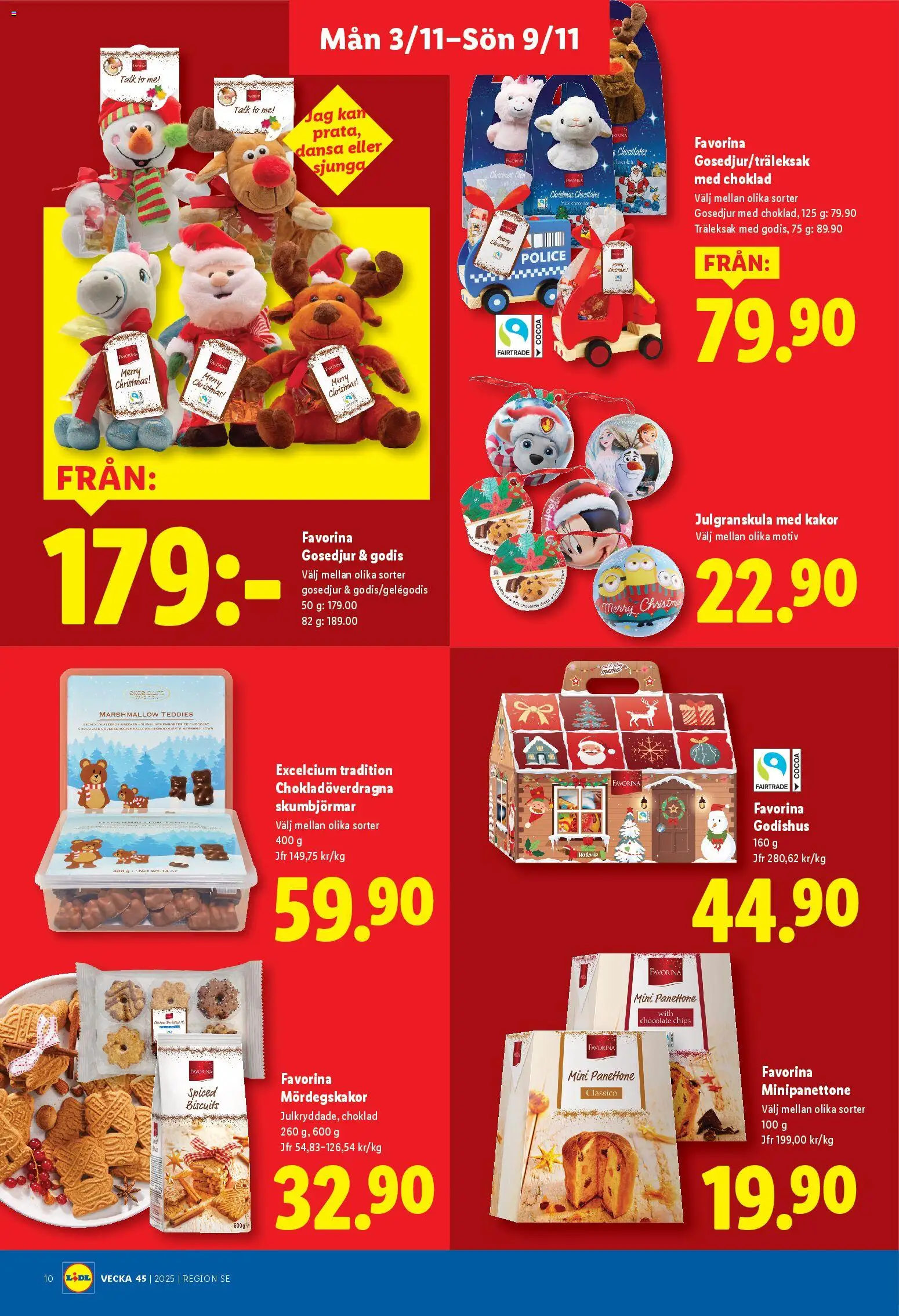 Lidl reklamblad aktuell från 03.11.2025 | Sida: 10 | Produkter: Chips, Choklad, Godis