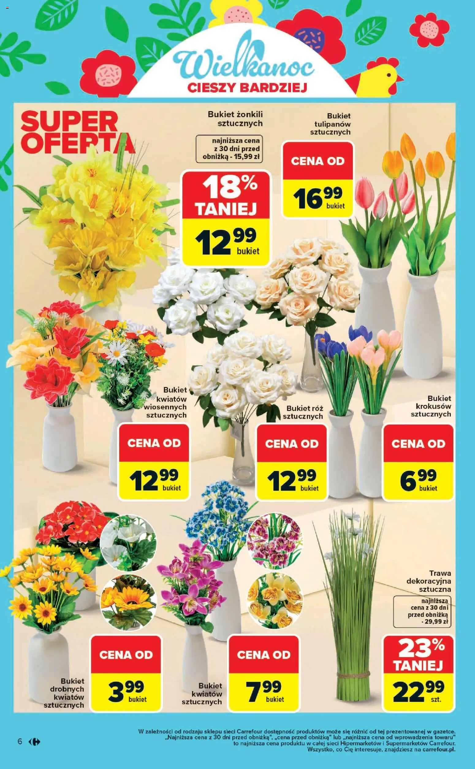 Carrefour gazetka - Wielkanoc cieszy bardziej od 09.03.2026 | Strona: 6 | Produkty: Róż