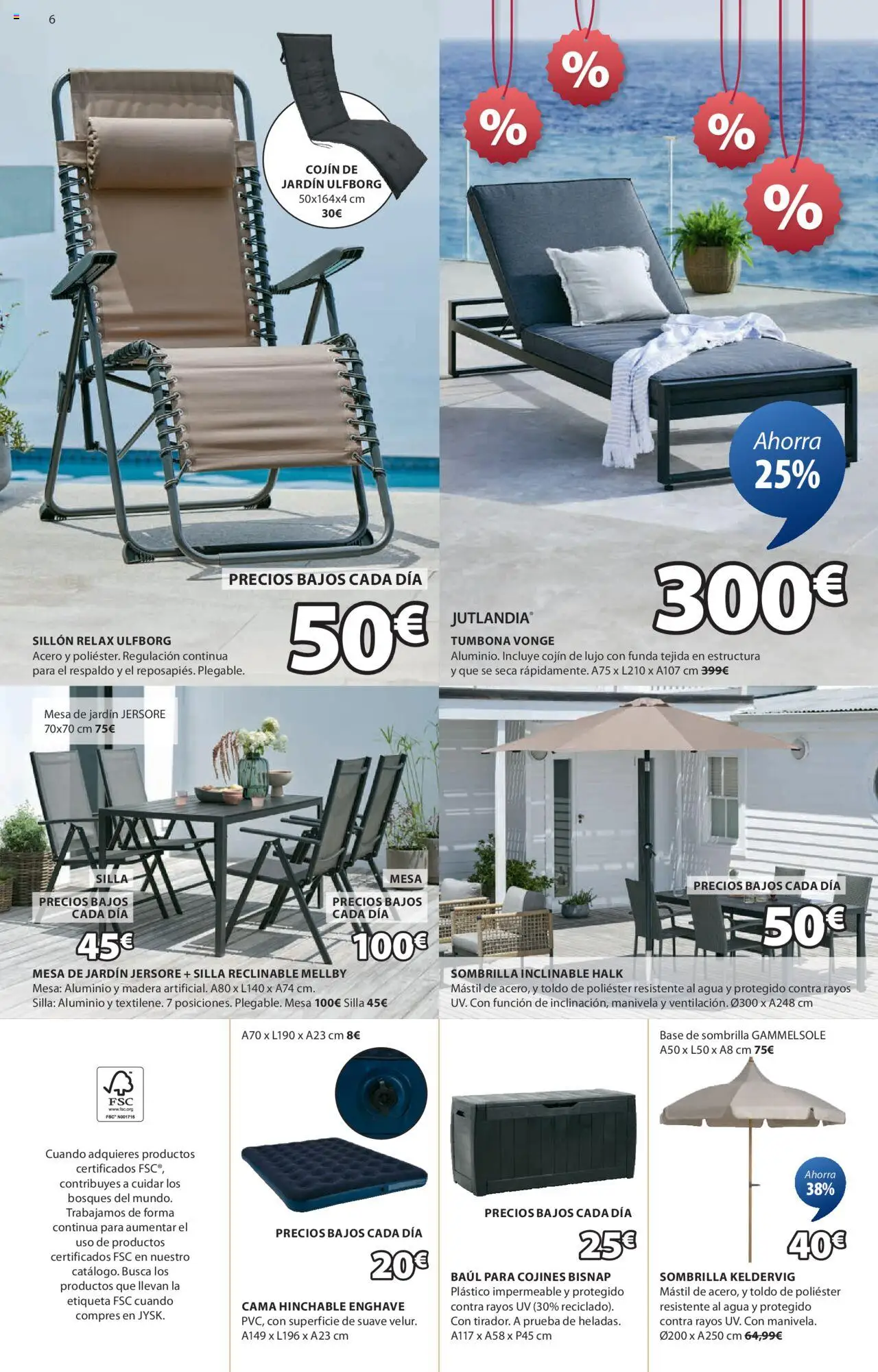 JYSK - Grandes ofertas │ válido desde el 26.06.2025 | Página: 7 | Productos: Mesa de jardín, Cama, Cojín, Silla
