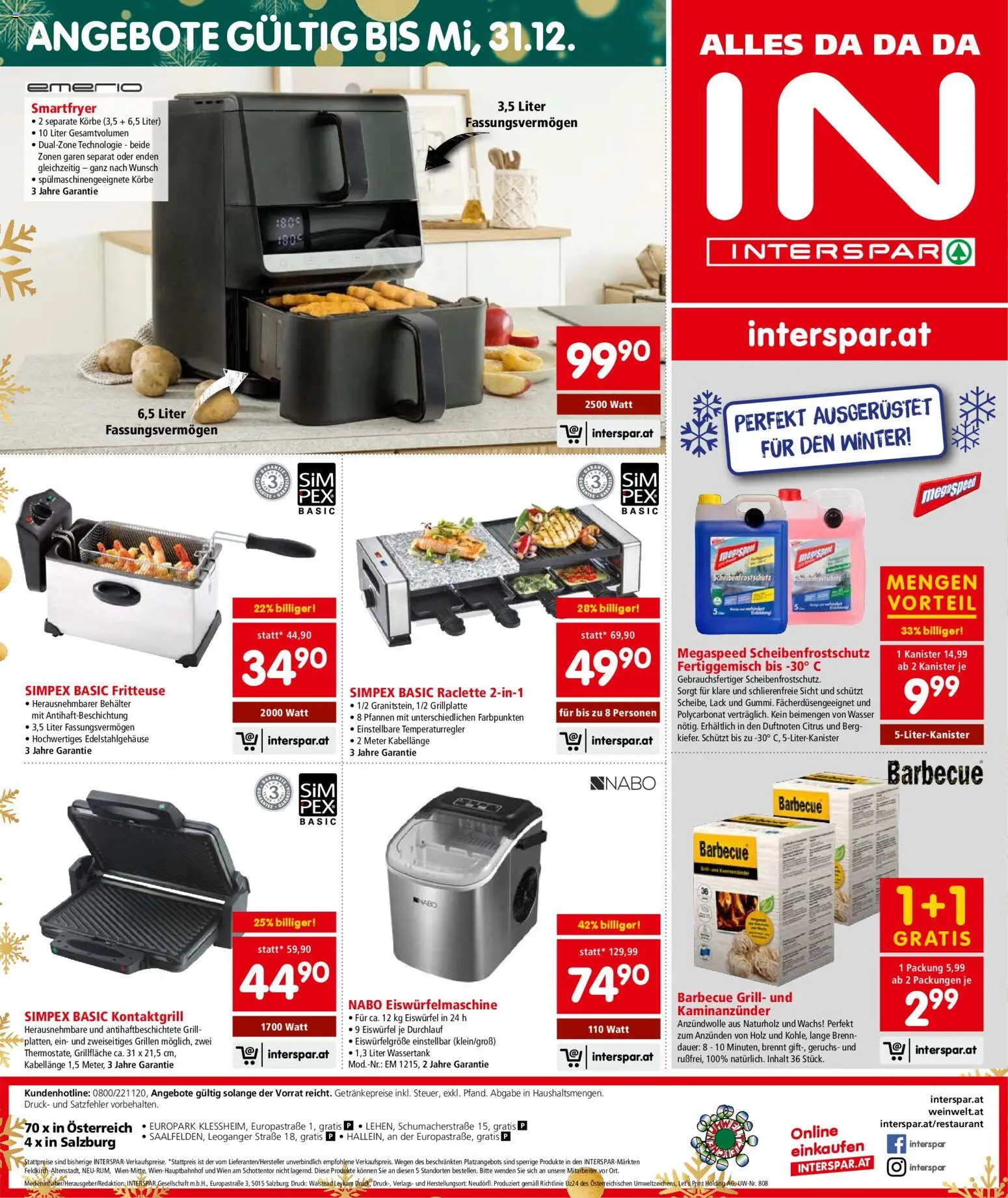 Interspar Flugblatt gültig ab 11.12.2025 | Seite: 21 | Produkte: Wasser, Grill