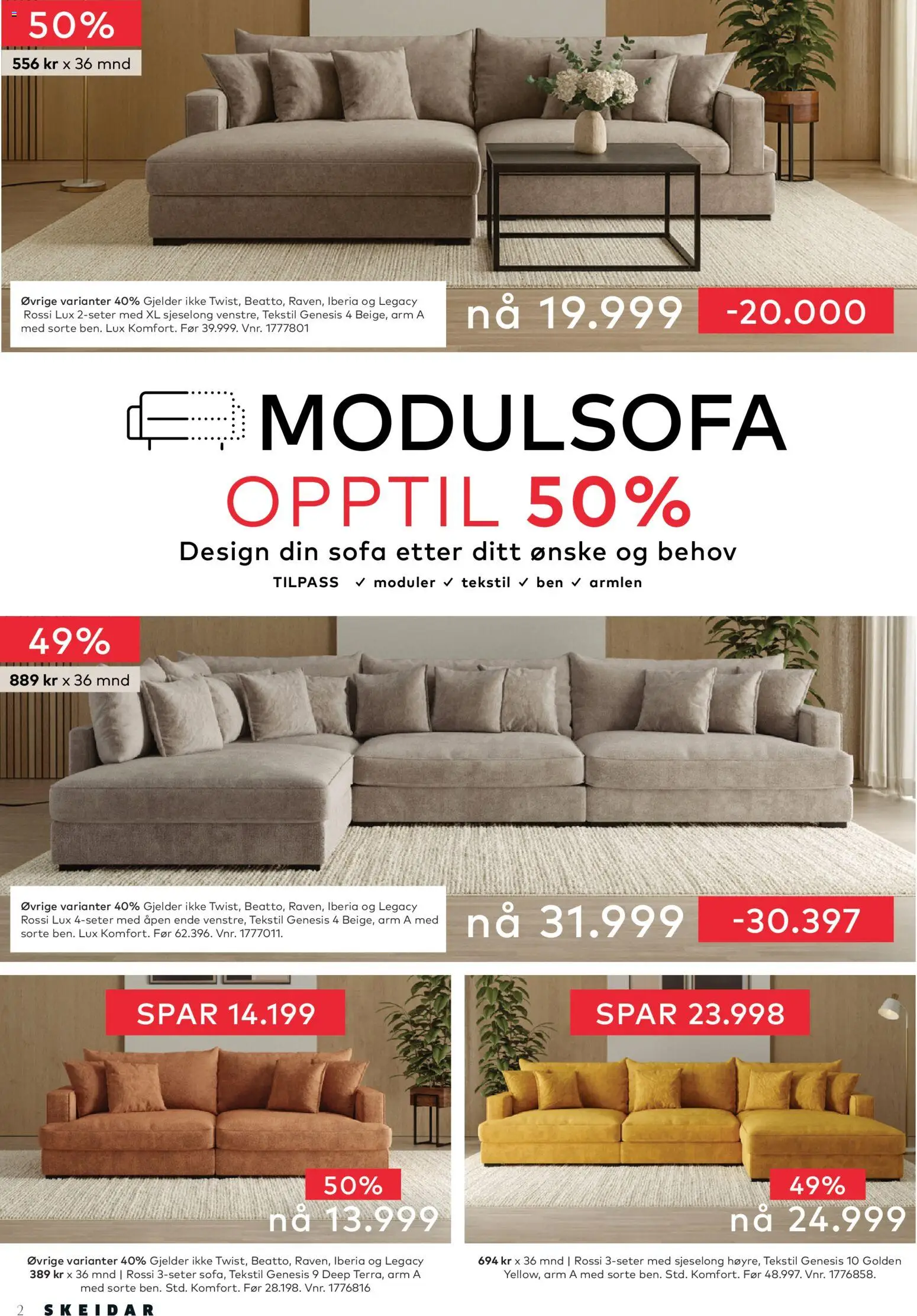 {H1} | Side: 2 | Produkter: Sofa, Sjeselong