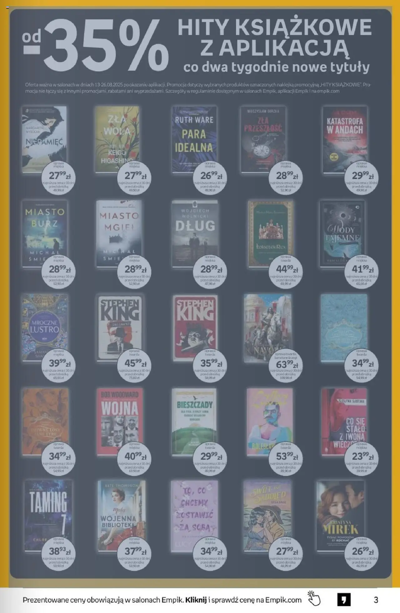 Empik promocje - Tom kultury Książki od 13.08.2025 | Strona: 3 | Produkty: Bób, Biblioteka, Lustro