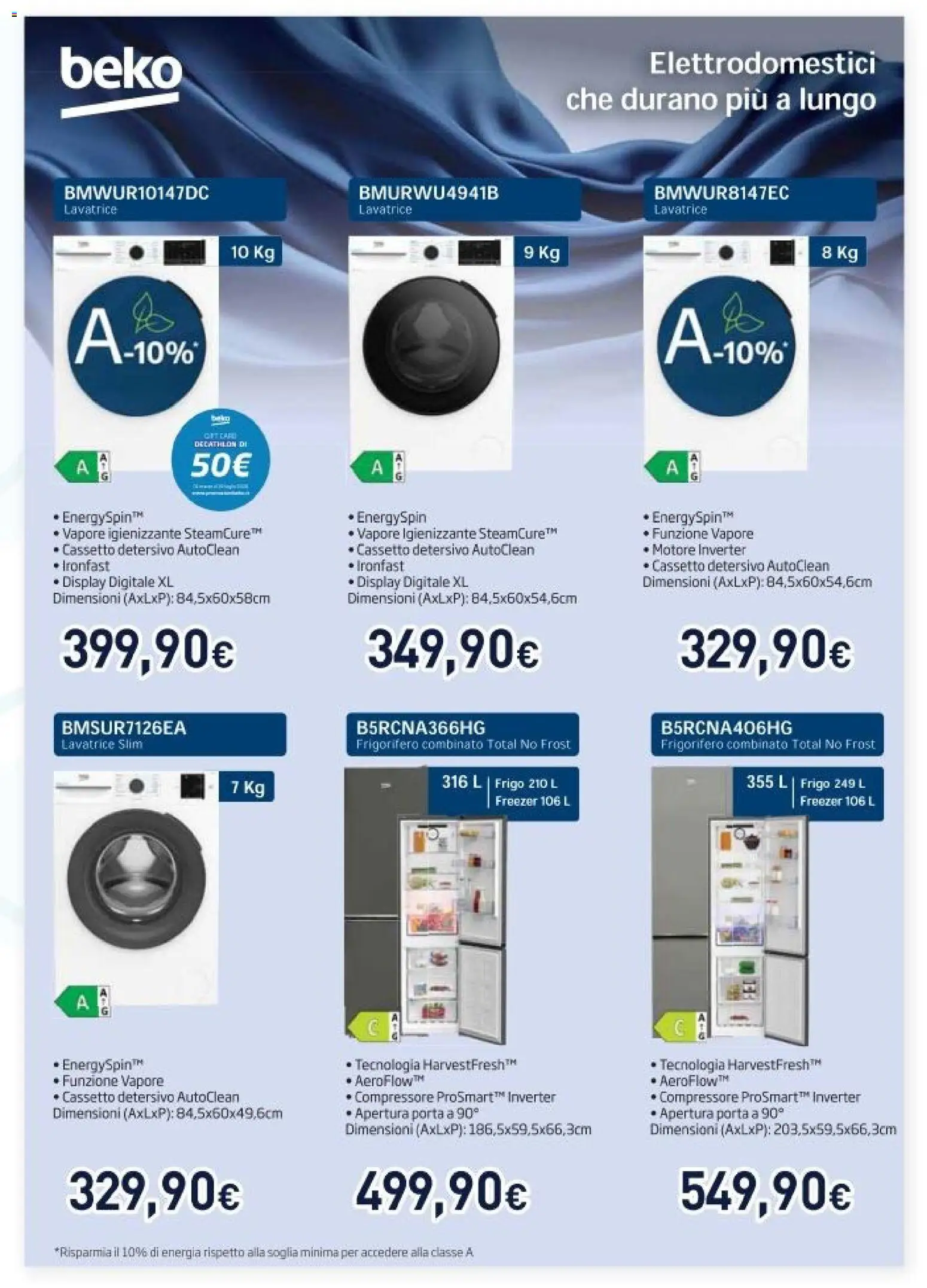Volantino Unieuro del 03.04.2026 | Pagina: 44 | Prodotti: Compressore, Freezer, Frigorifero, Frigorifero combinato