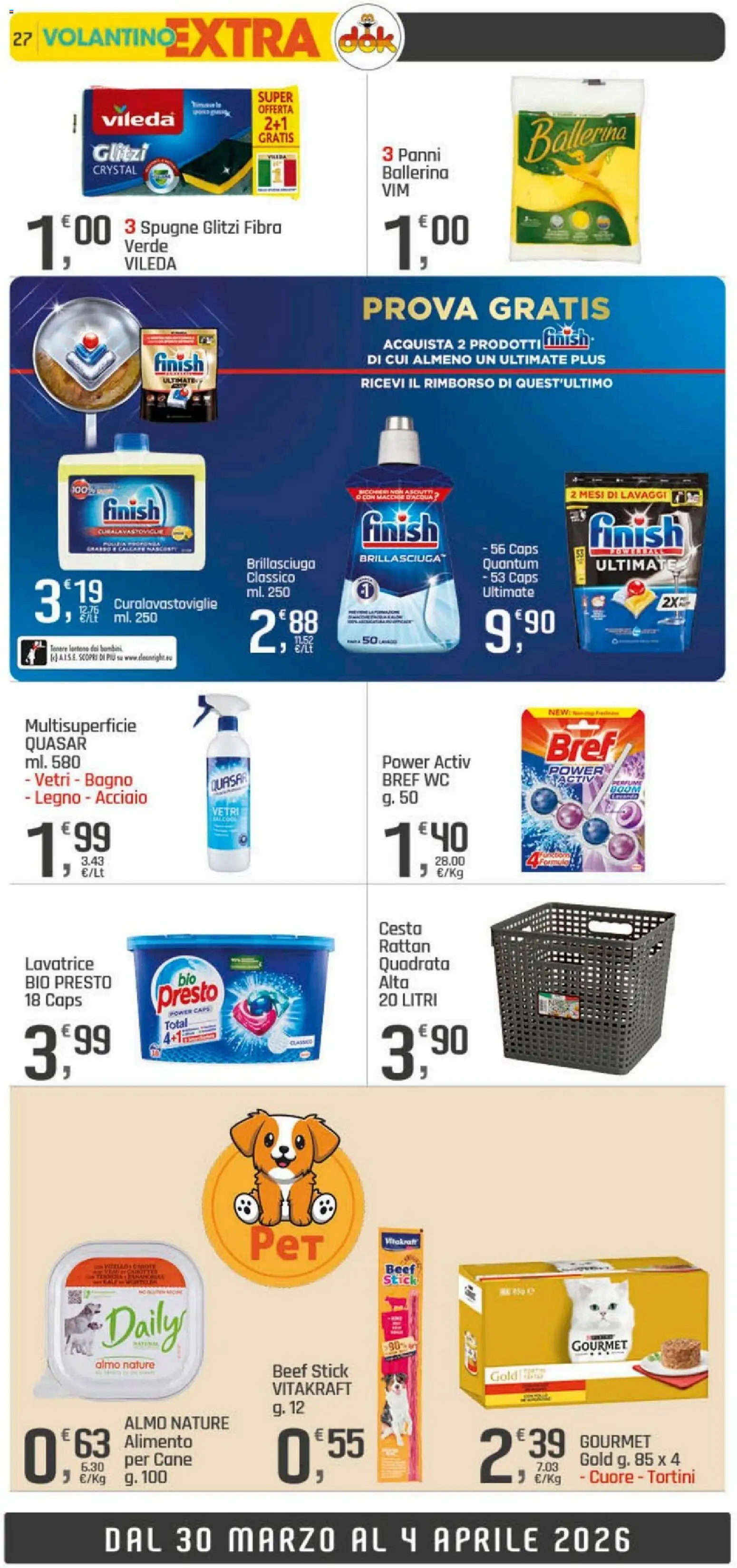 Volantino DOK del 26.03.2026 | Pagina: 27 | Prodotti: Lavatrice, WC, Bagno