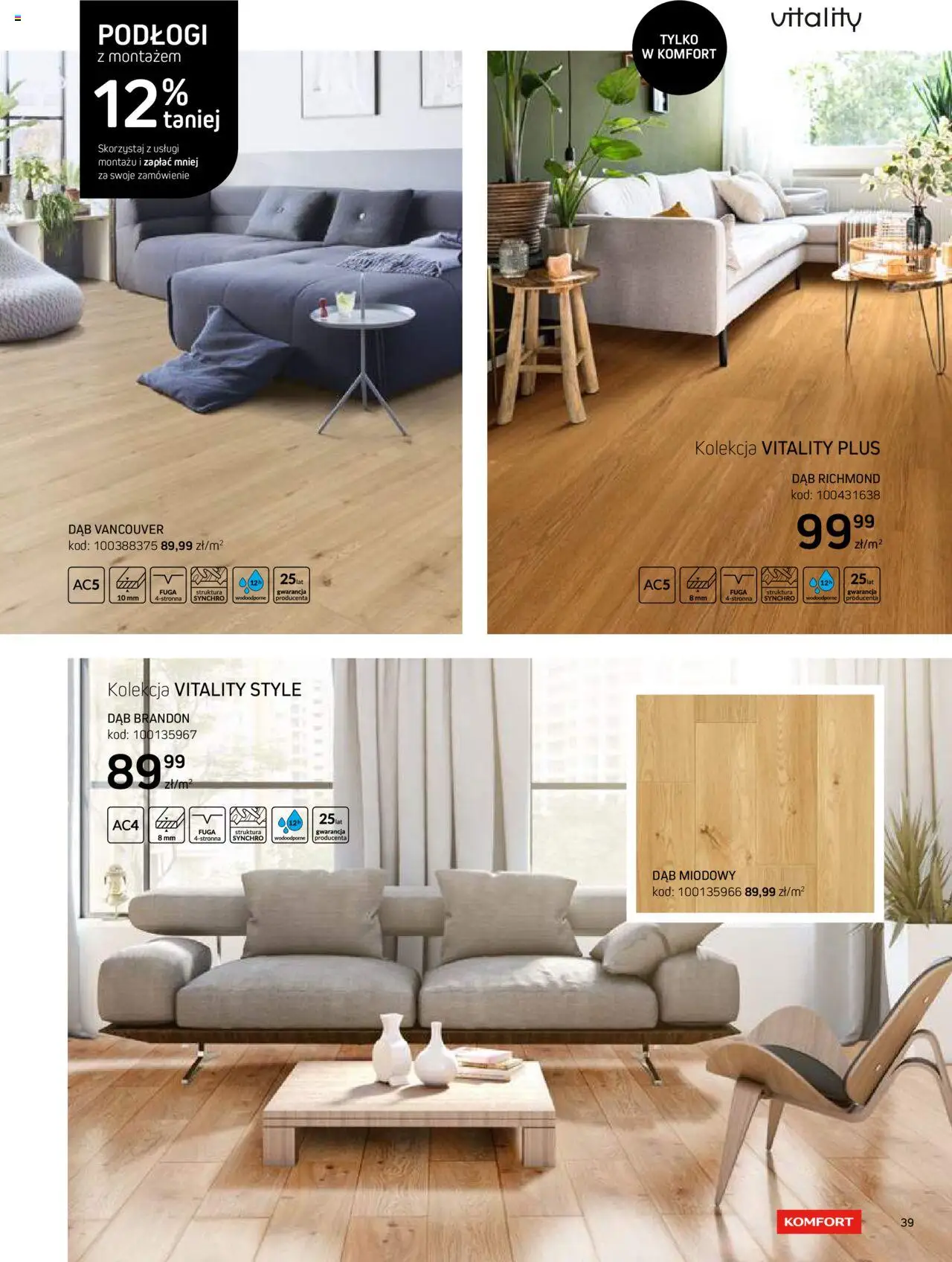Komfort Gazetka - Katalog Podłogi I Drzwi od 26.06.2024 | Strona: 39