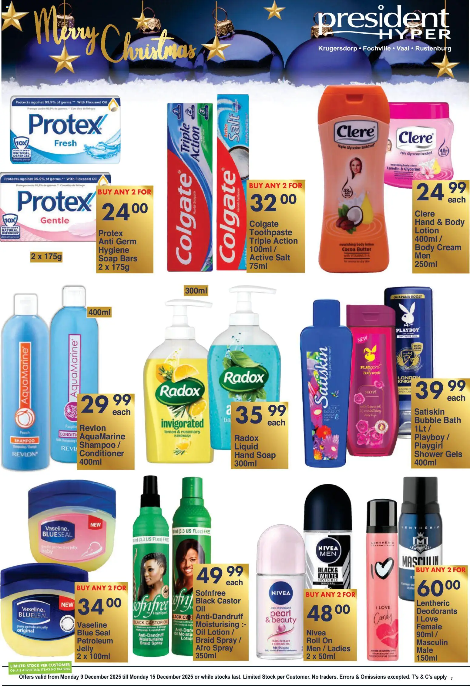 New President Hyper catalogue – valid from 09.12.2025 | Page: 7 | Products: Butter, Soap, Toothpaste, Lemon