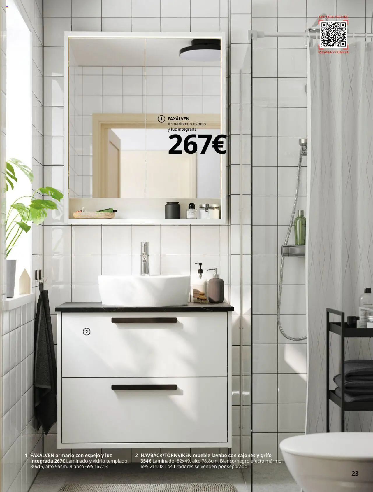 Catálogo IKEA Baňos │ válido desde el 04.02.2025 | Página: 23 | Productos: Armario, Lavabo, Espejo