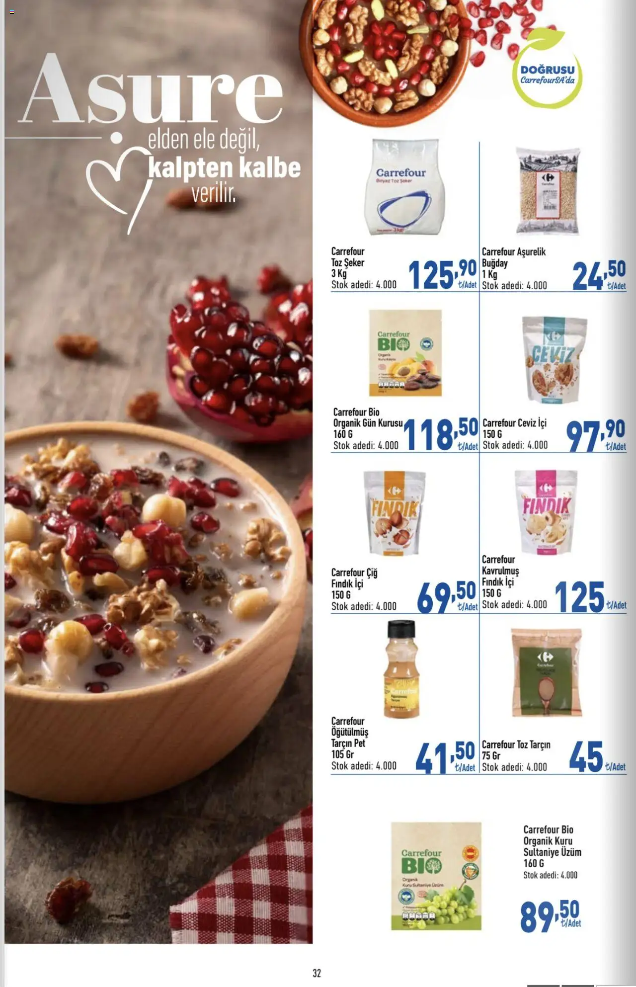 CarrefourSA Katalog - 26.06.2025 tarihinden itibaren geçerlidir | Sayfa: 32 | Ürünler: Tarçın, Fındık, Üzüm, Toz şeker
