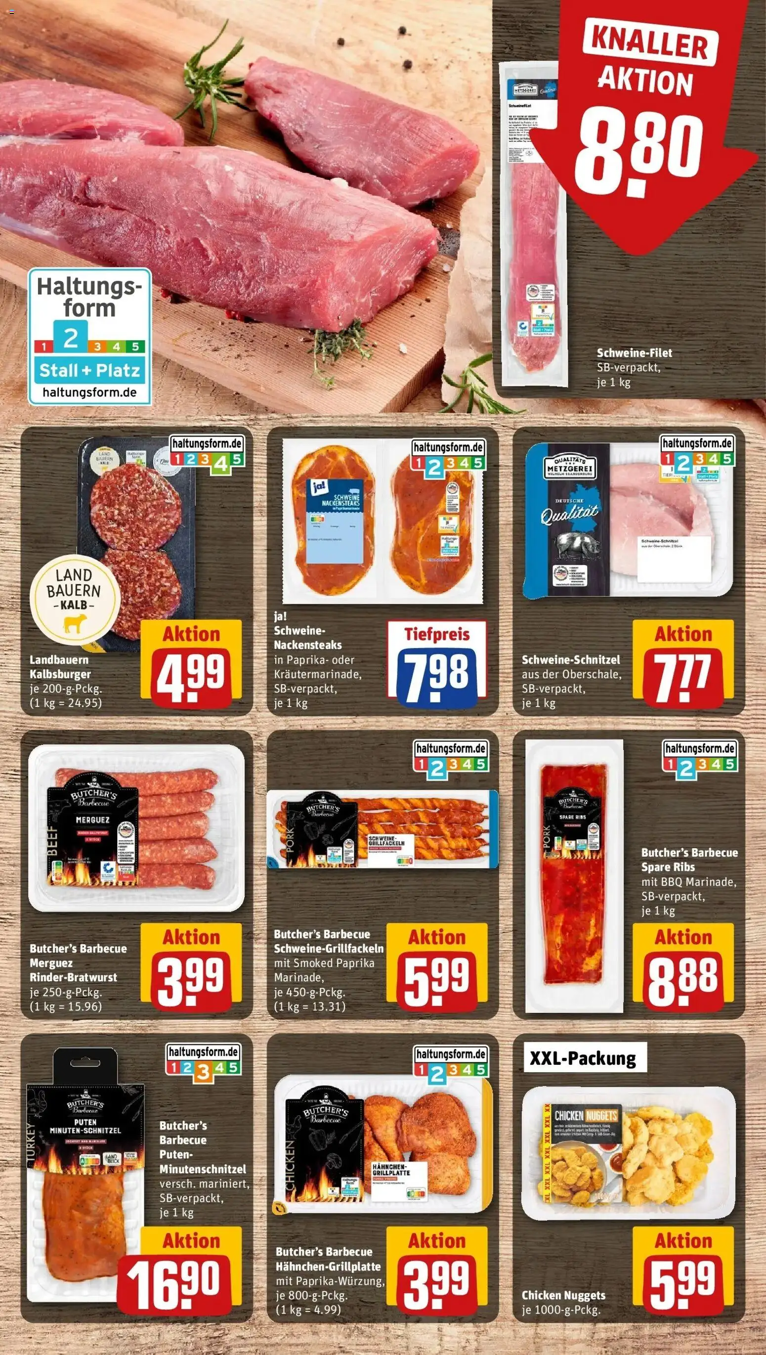 Rewe Prospekt Püttlingen	 – gültig ab 12.04.2026 | Seite: 6 | Produkte: Nackensteaks, Spare ribs, Burger, Paprika