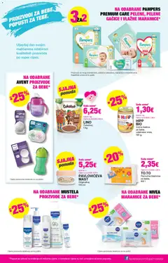 PAMPERS PREMIUM CARE PELENE, PELENE GAĆICE I VLAŽNE MARAMICE*, Premium care diapers, diaper pants and wet wipes - Pregled kataloga iz trgovine Bipa, vrijedi od 19.03.2026 | Stranica: 21 | Proizvodi: Mast, Pelene, Žitarice, Čokolino