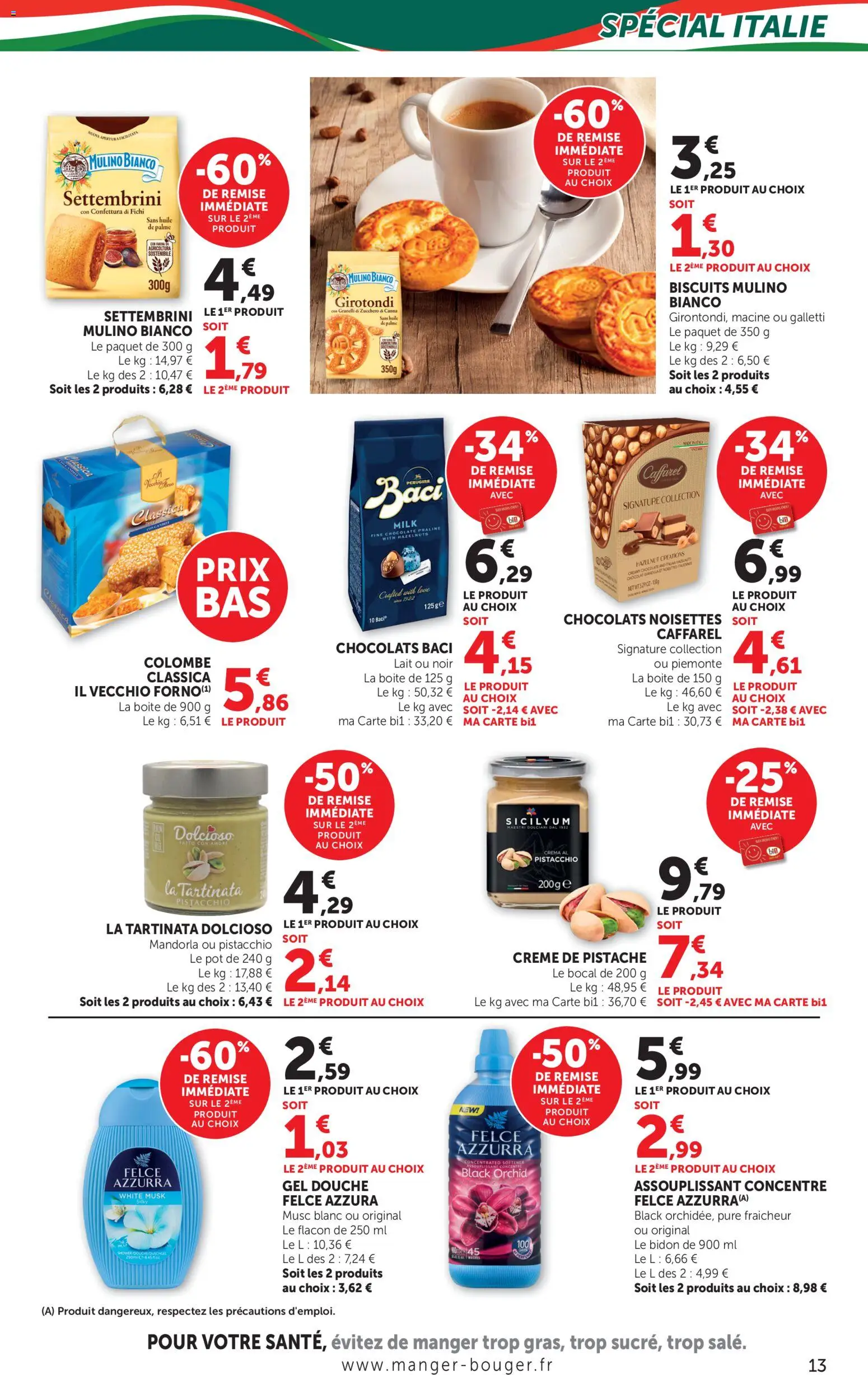 {H1} | Page: 13 | Produits: Noisettes, Gel douche, Huile, Chocolat