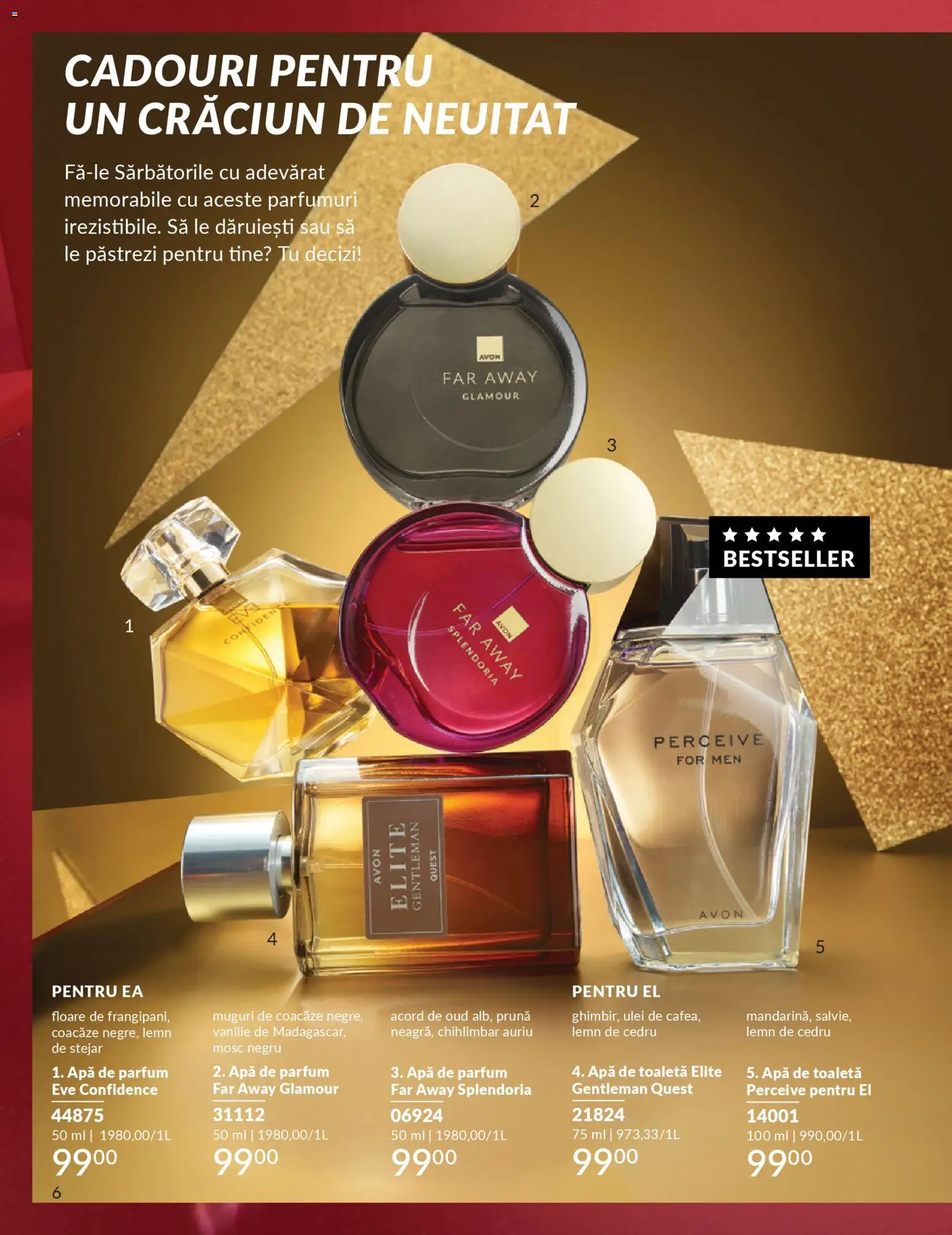Noul catalog Avon – valabil de la 01.12.2025 | Pagină: 8 | Produse: Parfum, Apă de toaletă, Ulei, Apă