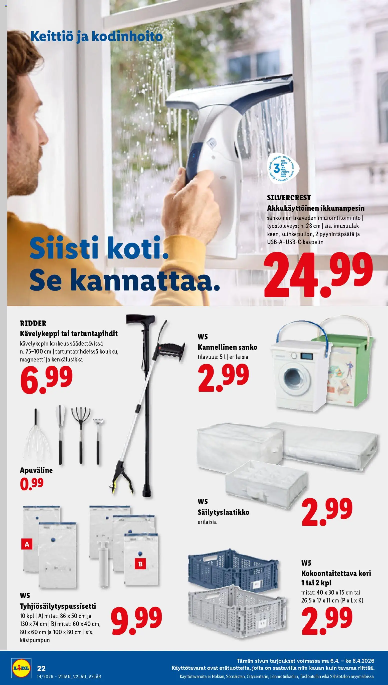Lidl tarjoukset - Helsinki – voimassa 01.04.2026 alkaen | Sivu: 26 | Tuotteet: Magneetti, Keittiö, Kori