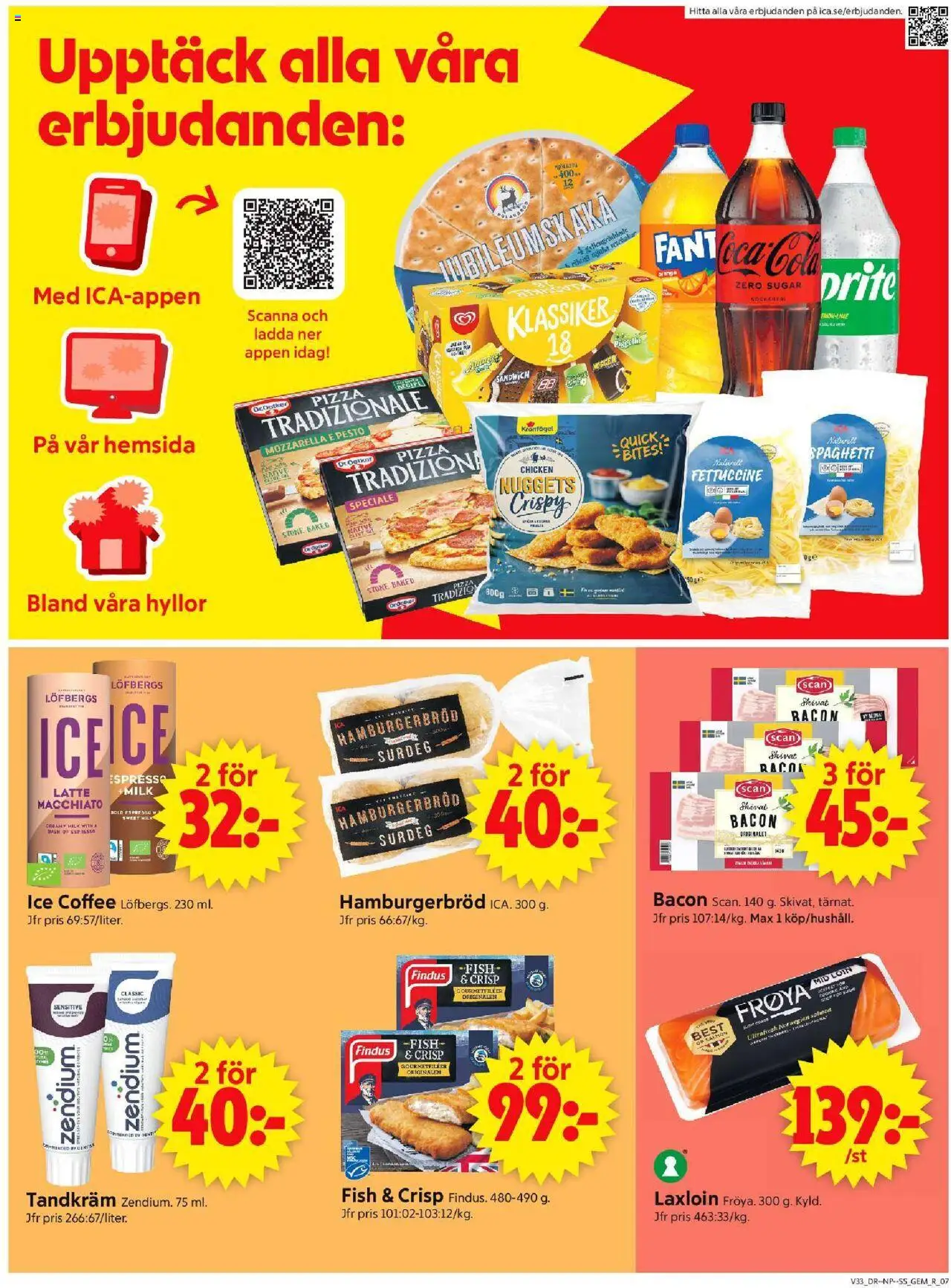 ICA Supermarket reklamblad aktuell från 11.08.2025 | Sida: 9 | Produkter: Gem, Sandwich, Tandkräm, Pesto