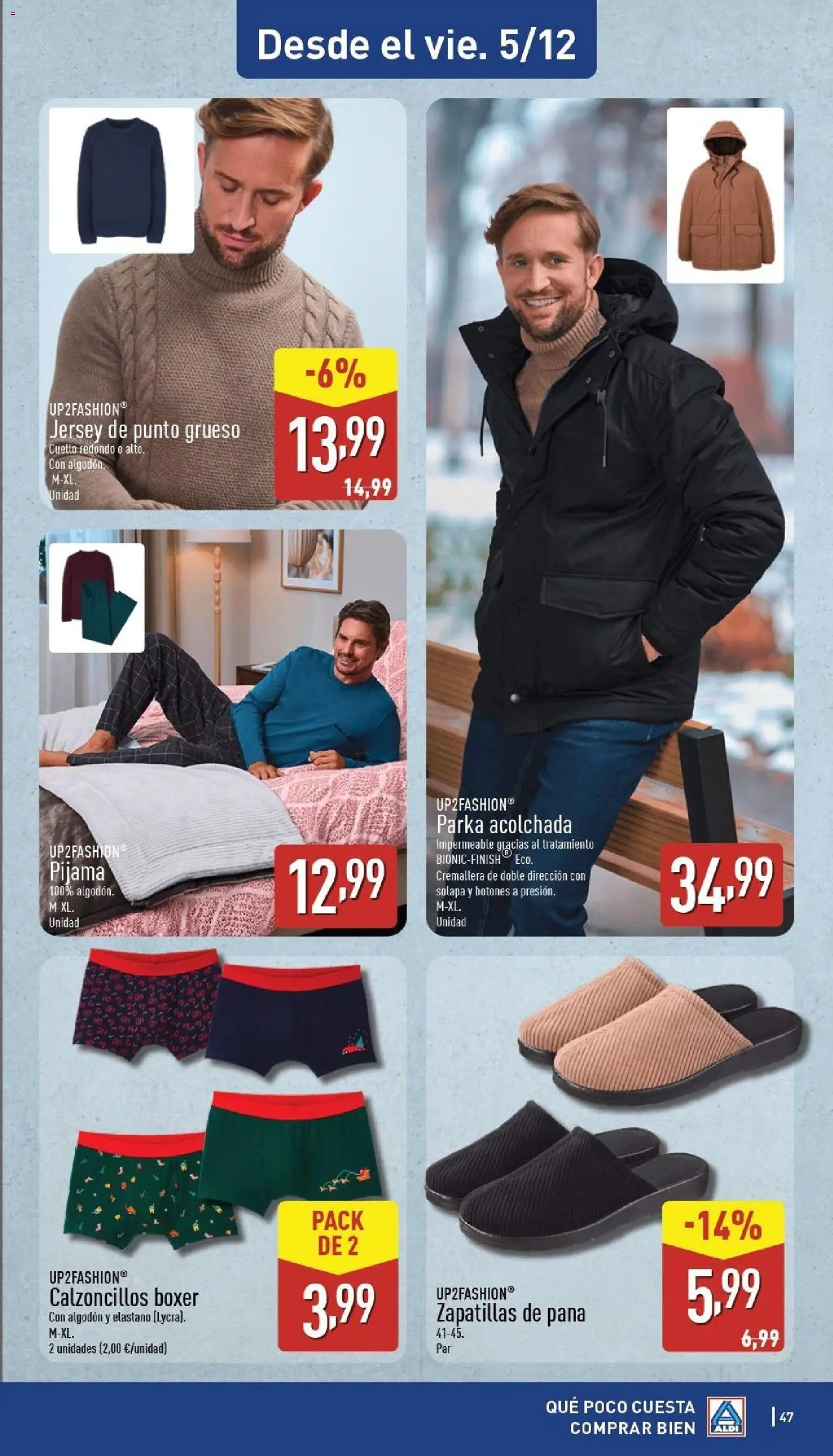 Aldi folleto Canarias │ válido desde el 01.12.2025 | Página: 47 | Productos: Pijama, Zapatillas