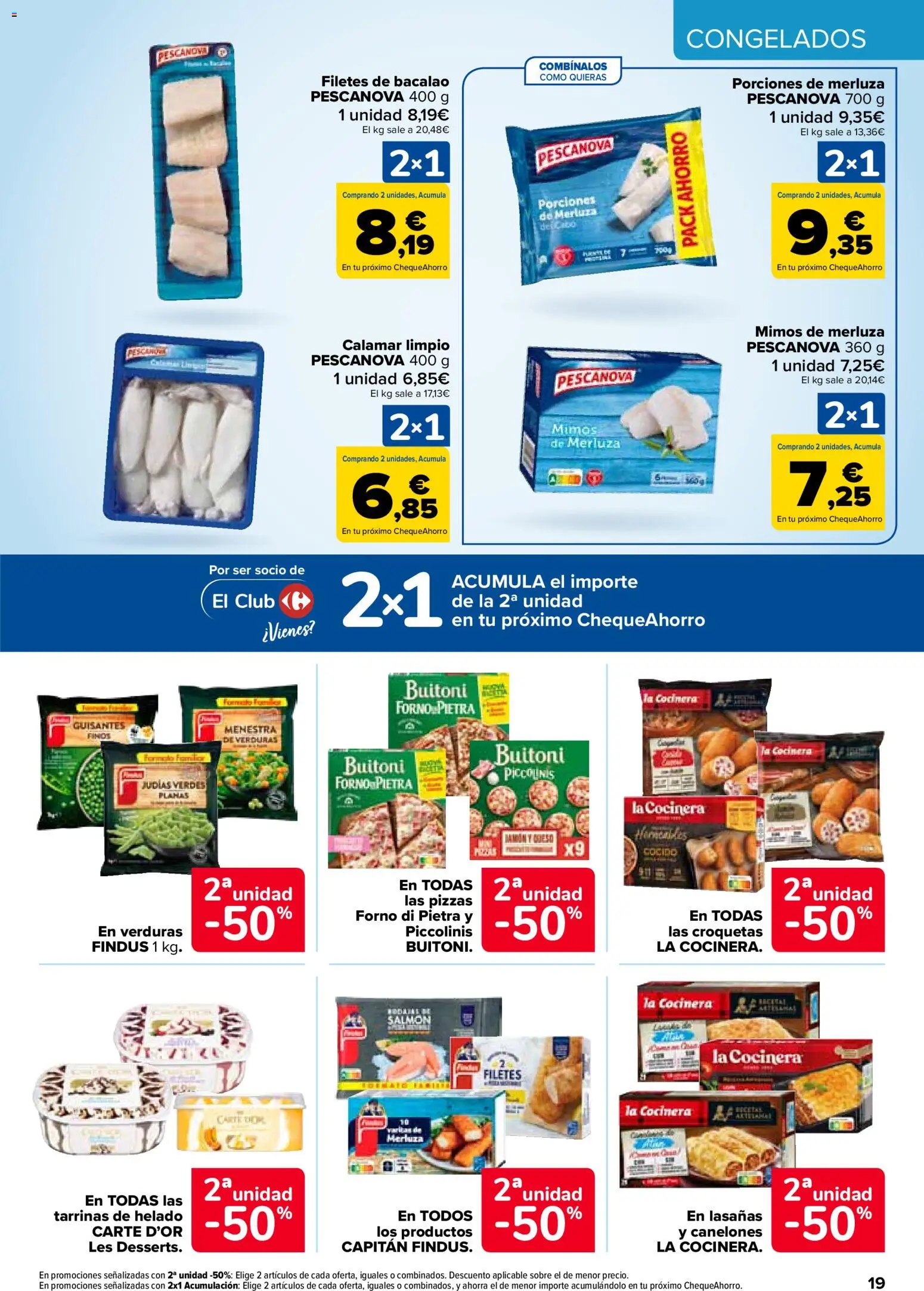 Carrefour folleto │ válido desde el 15.01.2026 | Página: 19 | Productos: Queso, Helado, Croquetas, Canelones