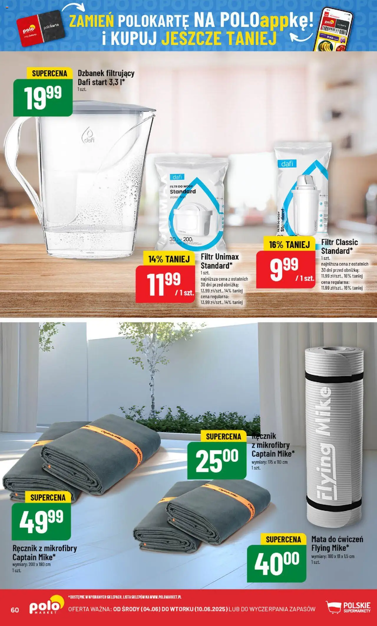 POLOmarket Gazetka od 04.06.2025 | Strona: 60 | Produkty: Dzbanek, Filtr do wody, Dzbanek filtrujący, Dzbanek filtrujący dafi