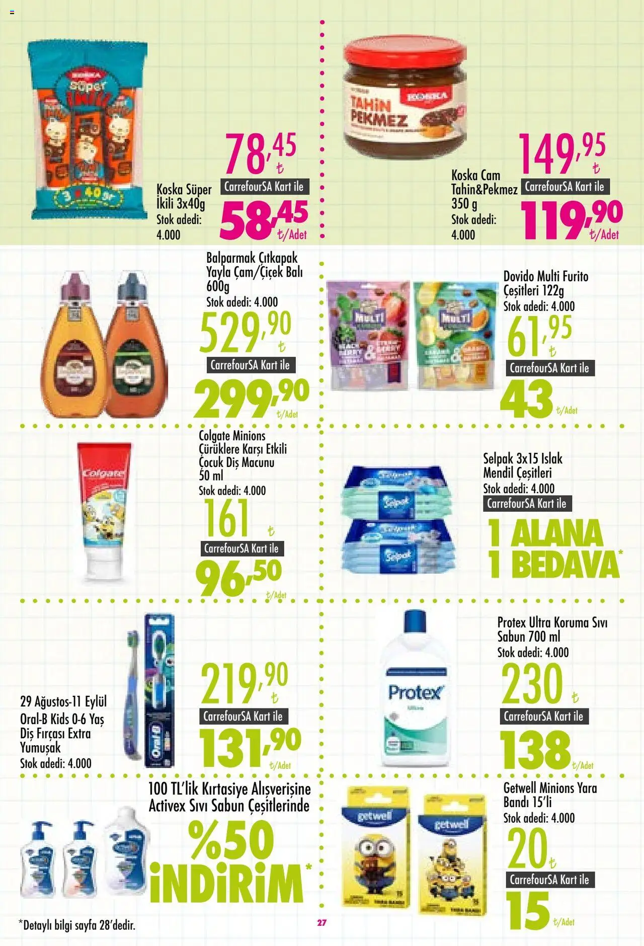 CarrefourSA Katalog - 25.08.2025 tarihinden itibaren geçerlidir | Sayfa: 27 | Ürünler: Mendil, Sabun, Diş macunu, Diş fırçası