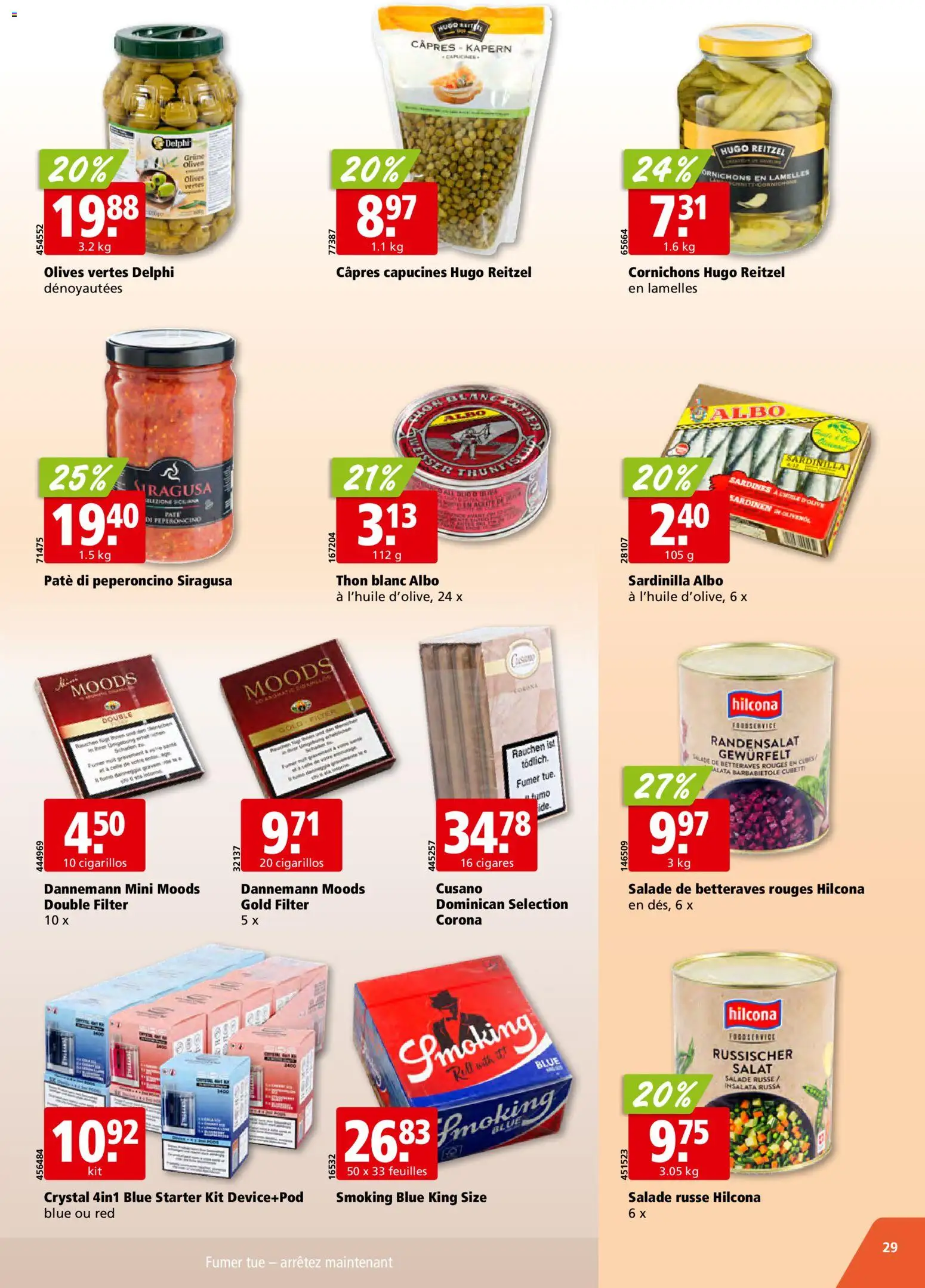 Aligro Aktionen Chavannes, Matran, Genève, Sion – gültig ab 24.11.2025 | Seite: 29 | Produkte: Smoking, Salat