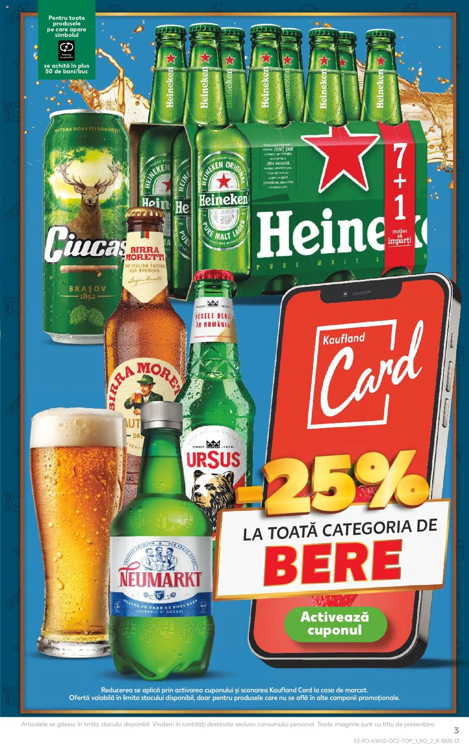 Kaufland RO akciós ujság - amely érvényes a következő dátumtól: 24.12.2025 | Oldal: 3 | Termékek: Heineken