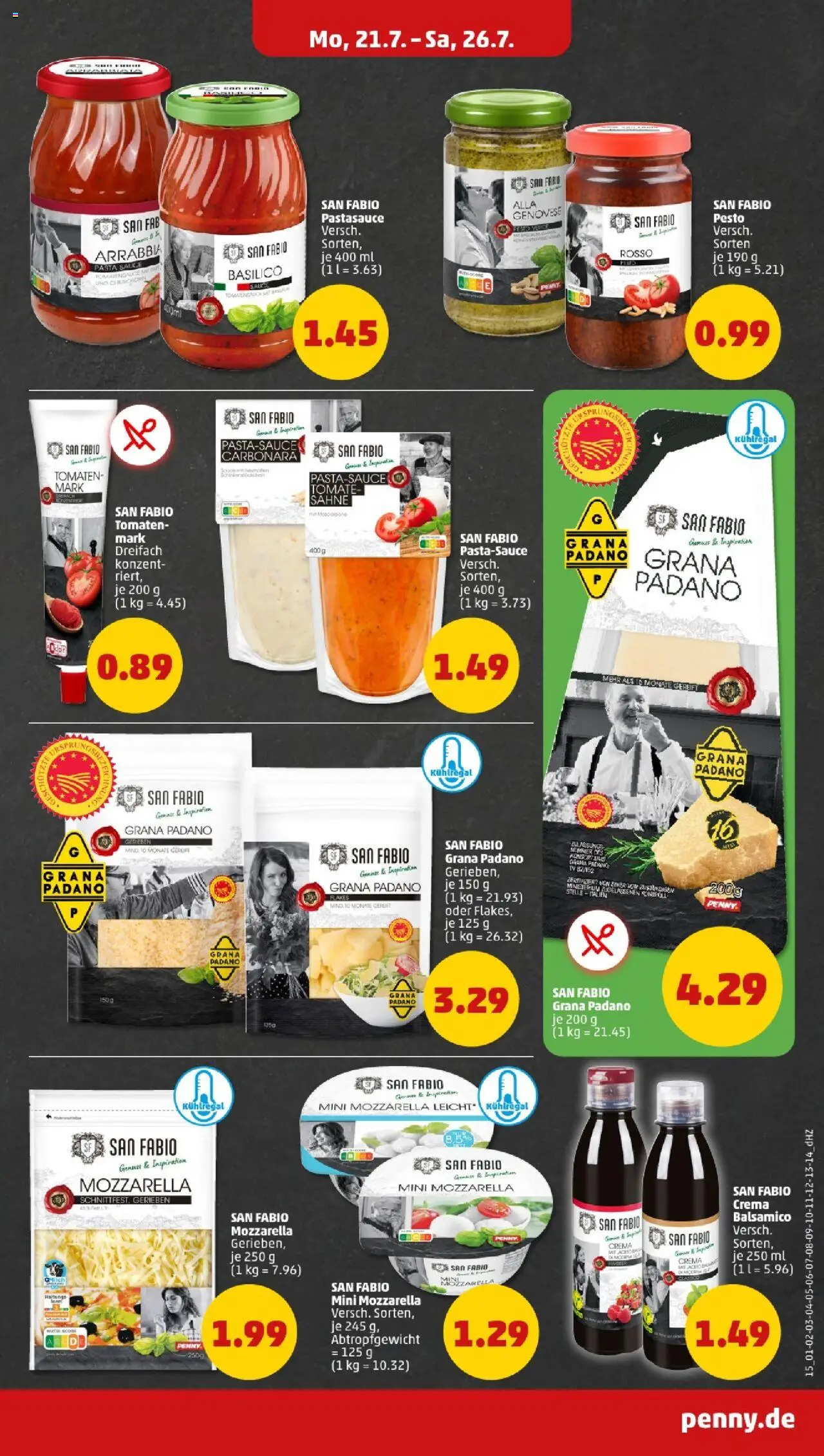 Penny - Mecklenburg-Vorpommern - gültig ab dem 21.07.2025 | Seite: 15 | Produkte: Balsamico, Tomaten, Sahne, TV
