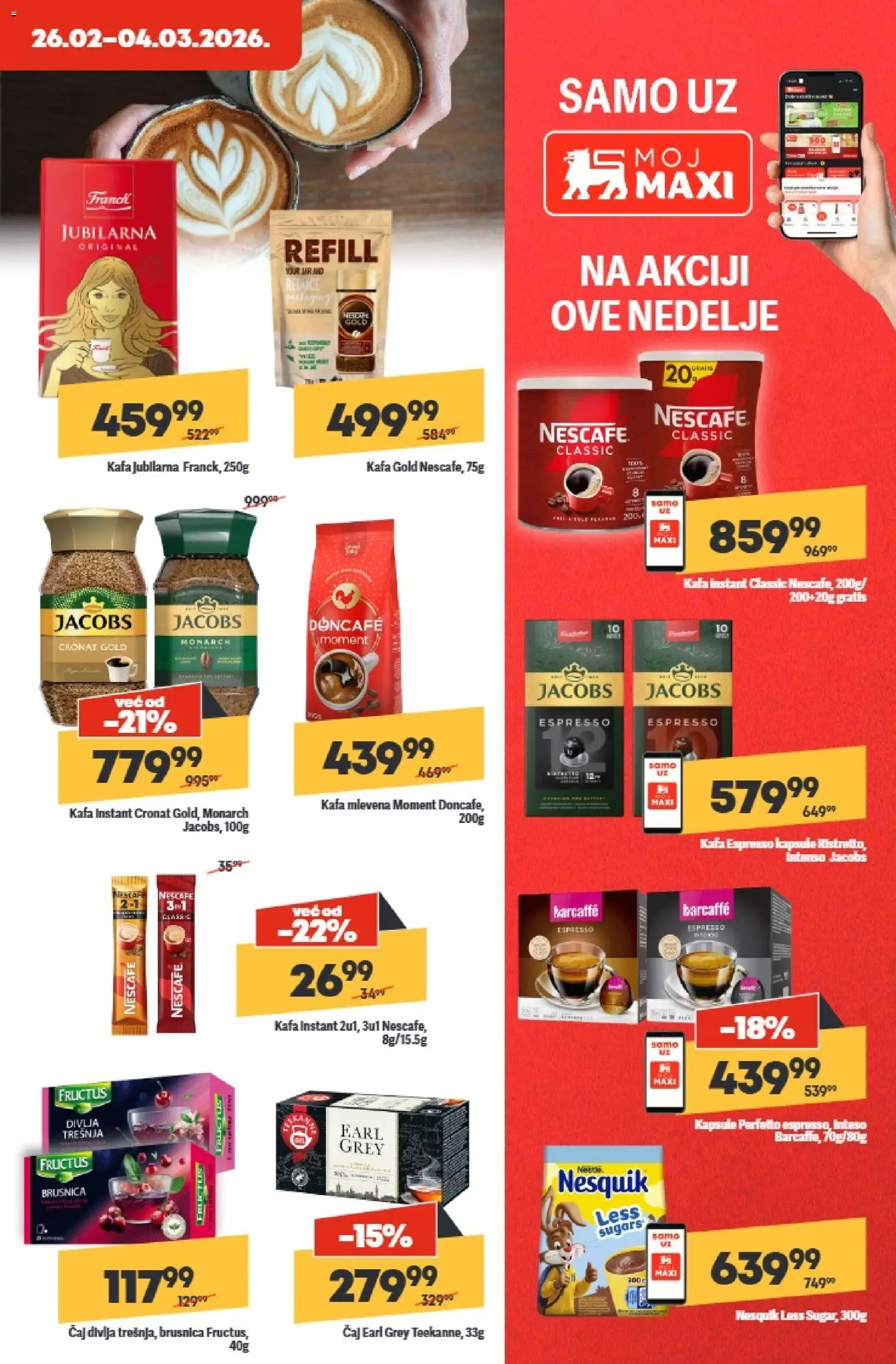 Maxi katalog - važi od 26.02.2026 | Strana: 19 | Proizvode: Barcaffé, Doncafe, Nescafé, Nesquik