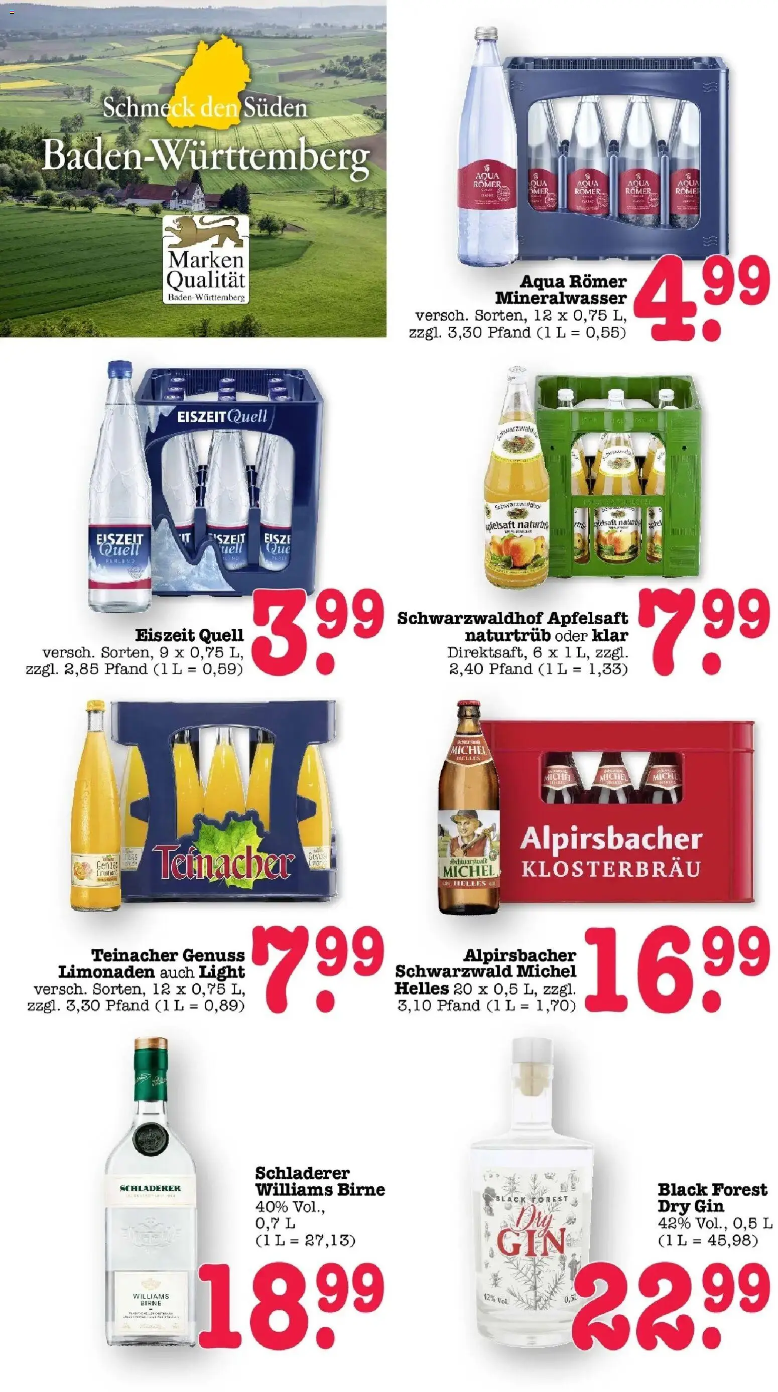 Angebote – gültig ab 16.03.2026 | Seite: 47 | Produkte: Apfelsaft, Mineralwasser, Birne, Gin