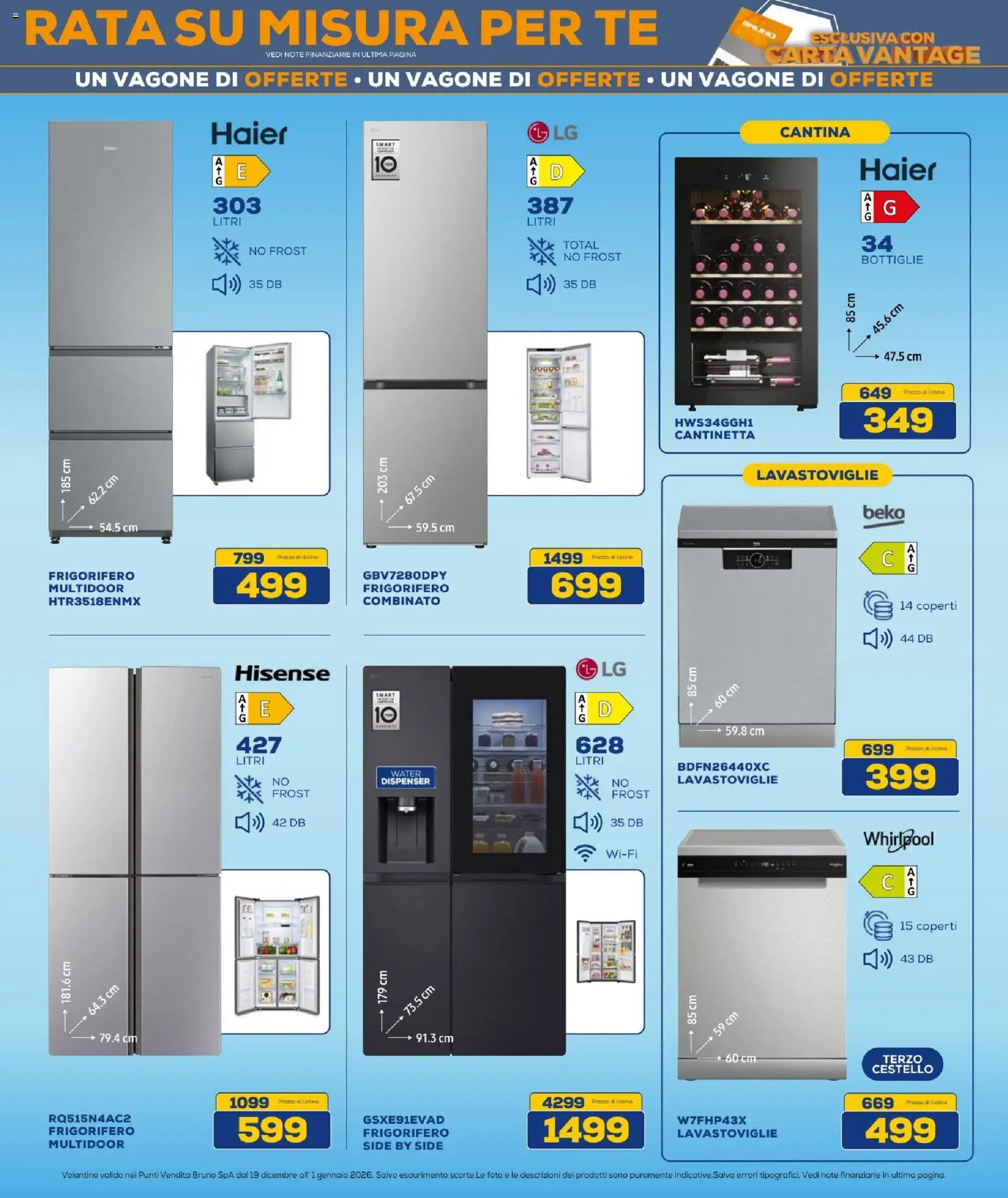 Volantino BRUNO del 19.12.2025 | Pagina: 16 | Prodotti: Tè, Lavastoviglie, Frigorifero