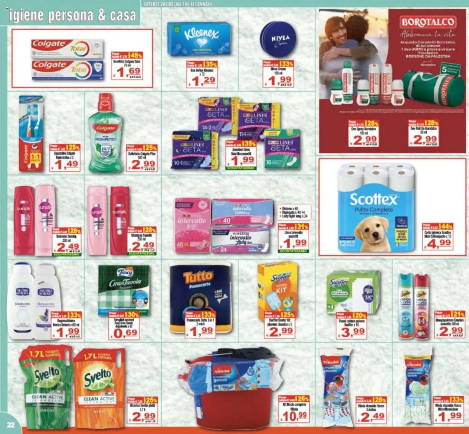 Volantino CTS del 07.01.2026 | Pagina: 22 | Prodotti: Collutorio, Limone, Borsone, Aceto