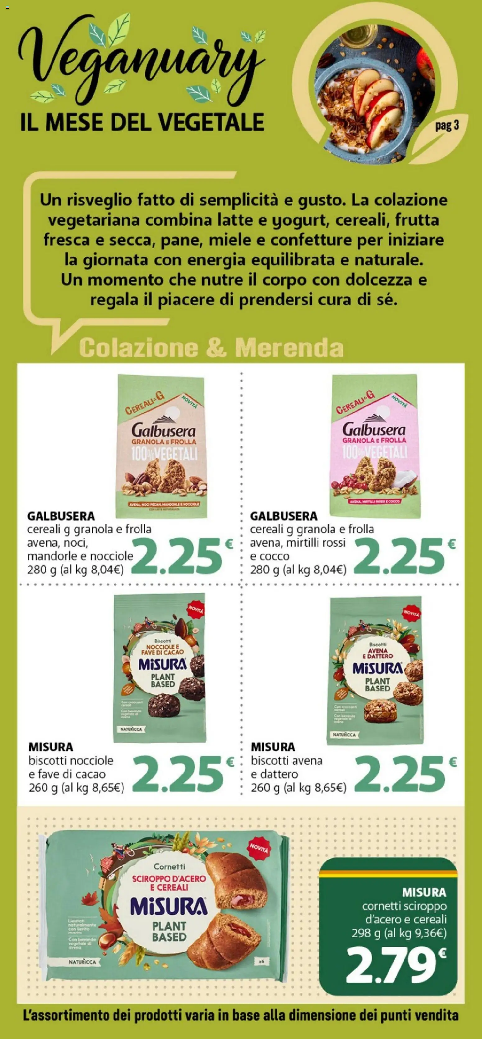 Volantino DOK del 12.01.2026 | Pagina: 3 | Prodotti: Biscotti, Nocciole, Mirtilli, Cocco