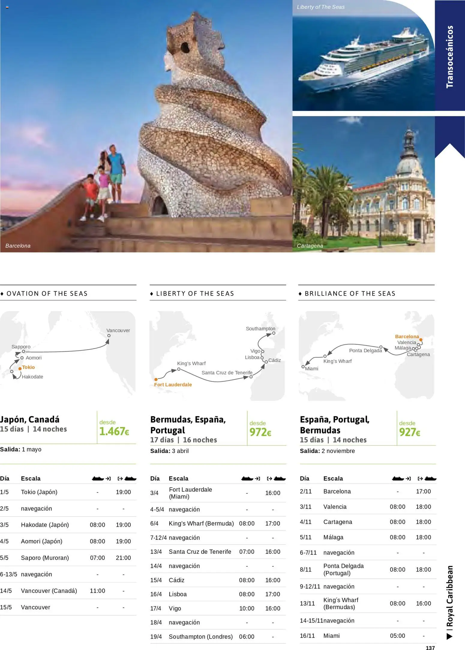 Viajes El Corte Inglés Cruceros marítimos │ válido desde el 01.01.2026 | Página: 138 | Productos: Bermudas, Navegación