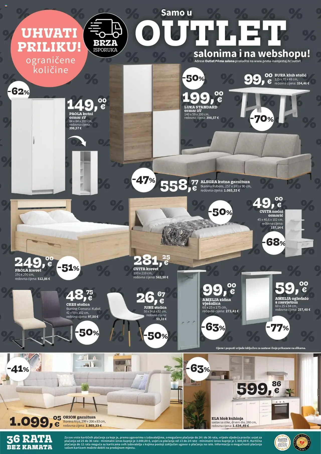 Prima katalog | vrijedi od 01.08.2025 | Stranica: 8 | Proizvodi: Krevet, Noćni ormarić, Stolica, Ogledalo